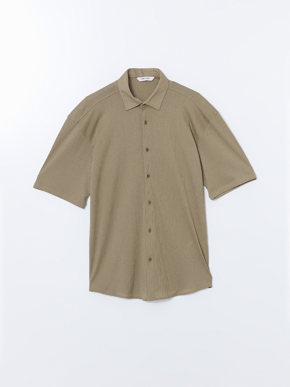 LCW Vision Regular Fit Short Sleeve Men's Textured Shirt