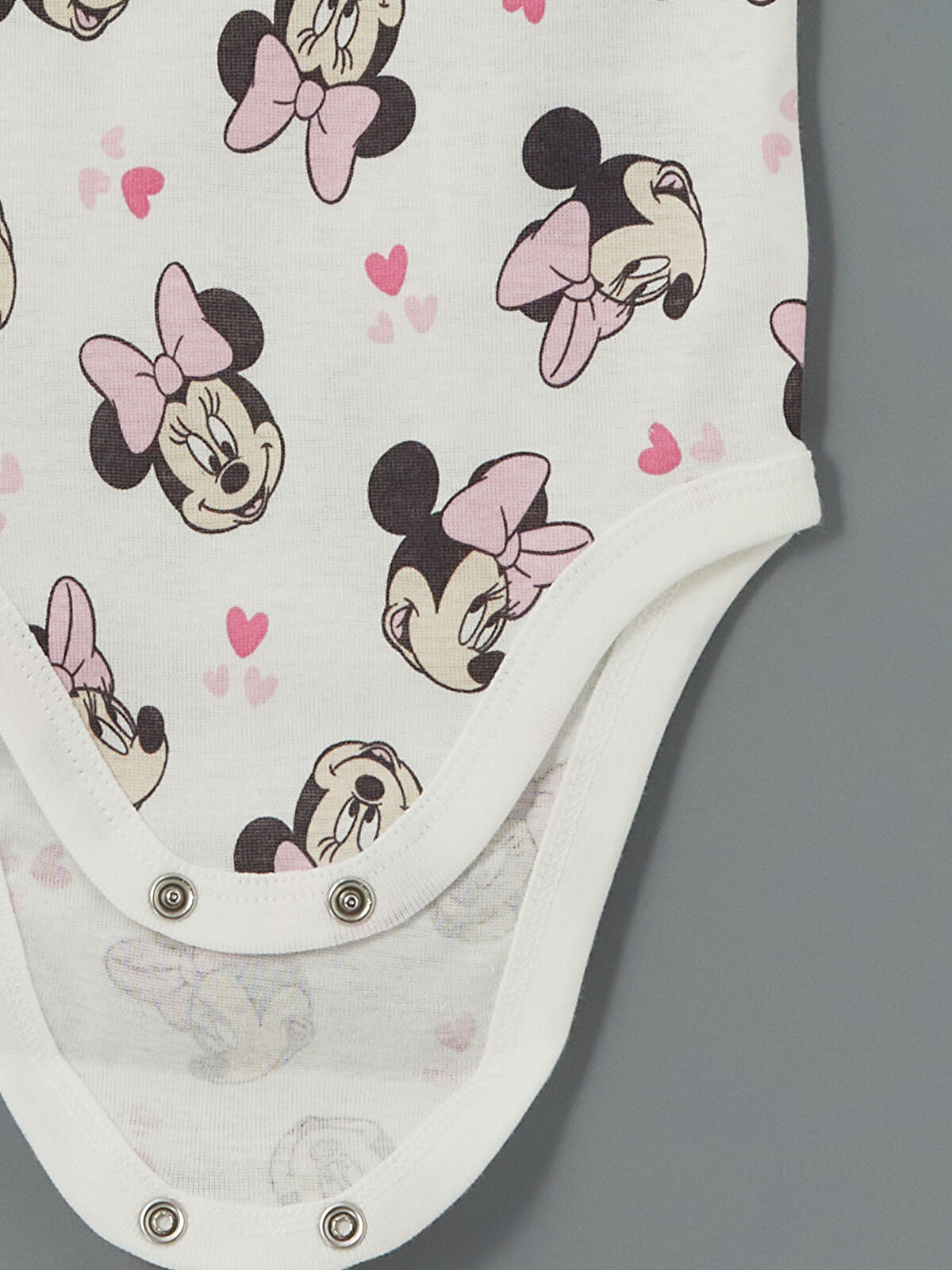 LCW baby Minnie Mouse Printed Baby Girl'S Snap Bodysuit 2-Pack
