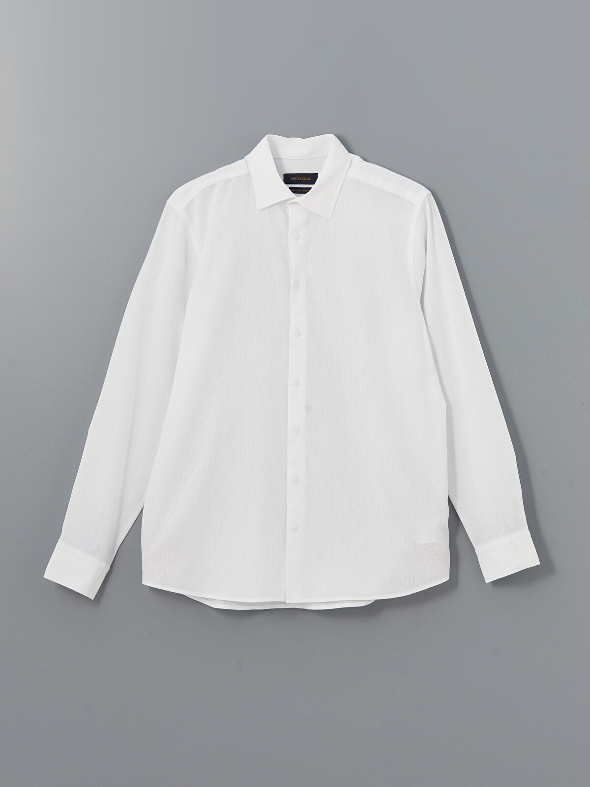 SOUTHBLUE Regular Fit Long Sleeve Linen Blend Men's Shirt