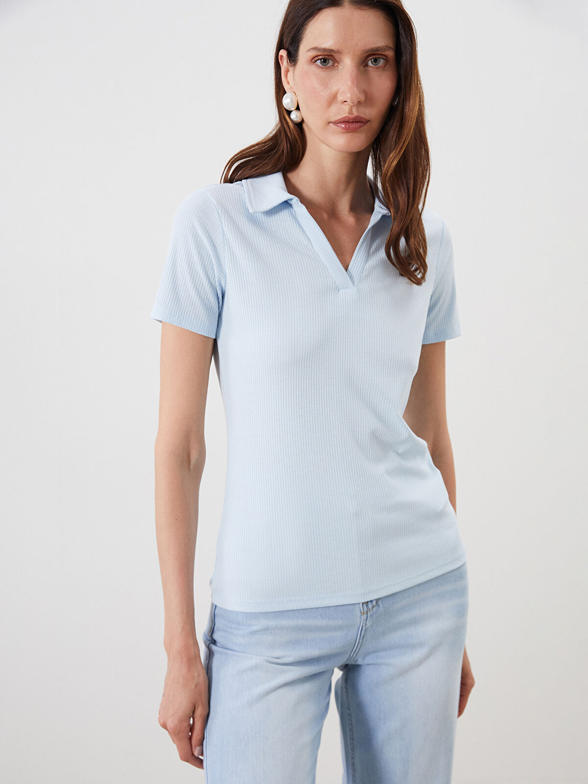 LCWAIKIKI Classic Polo Yaka Kadın Tişört