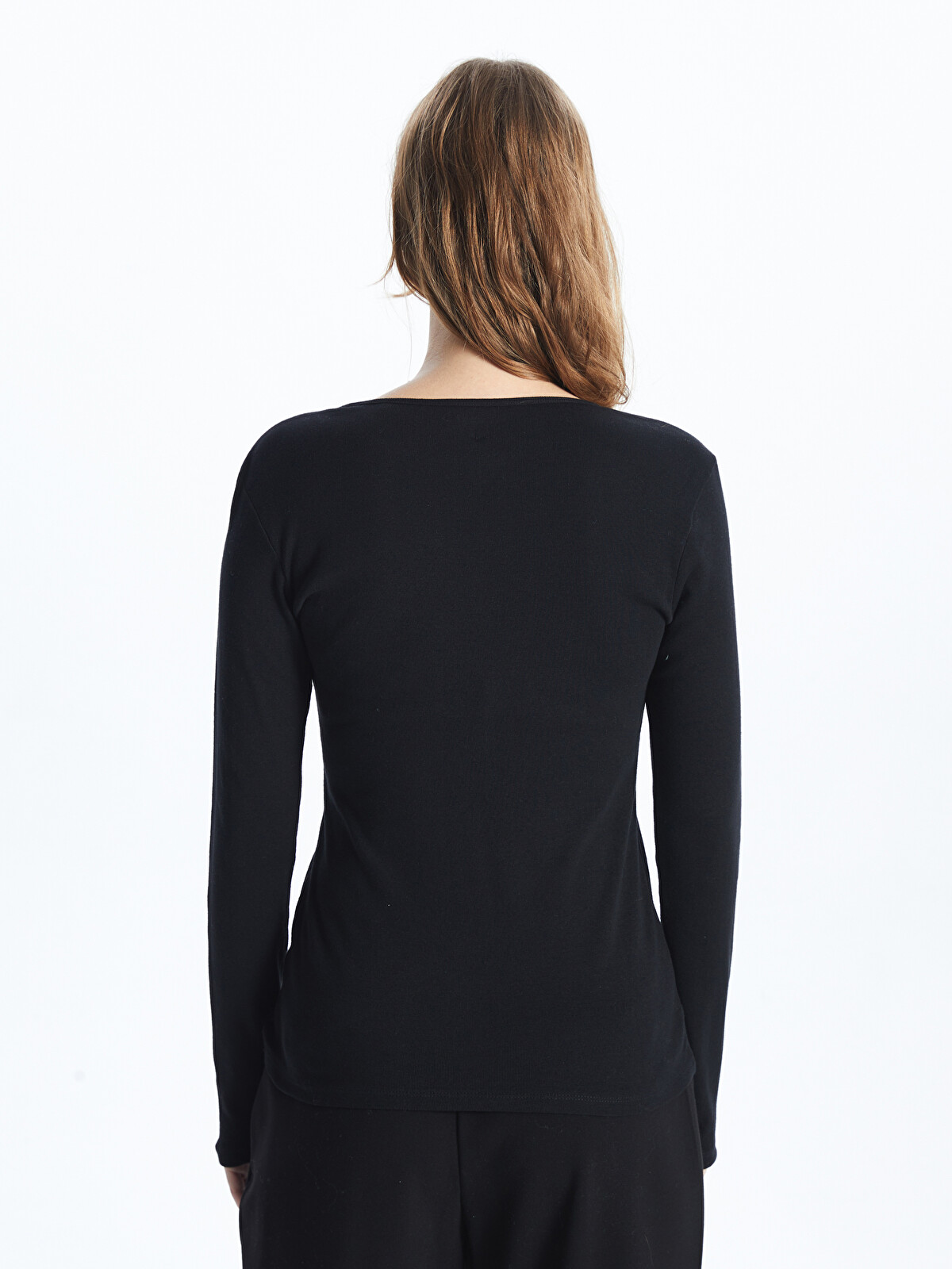 LCWAIKIKI Basic Siyah Bisiklet Yaka Kadın Body - S5AH82Z8-CVL | LCW