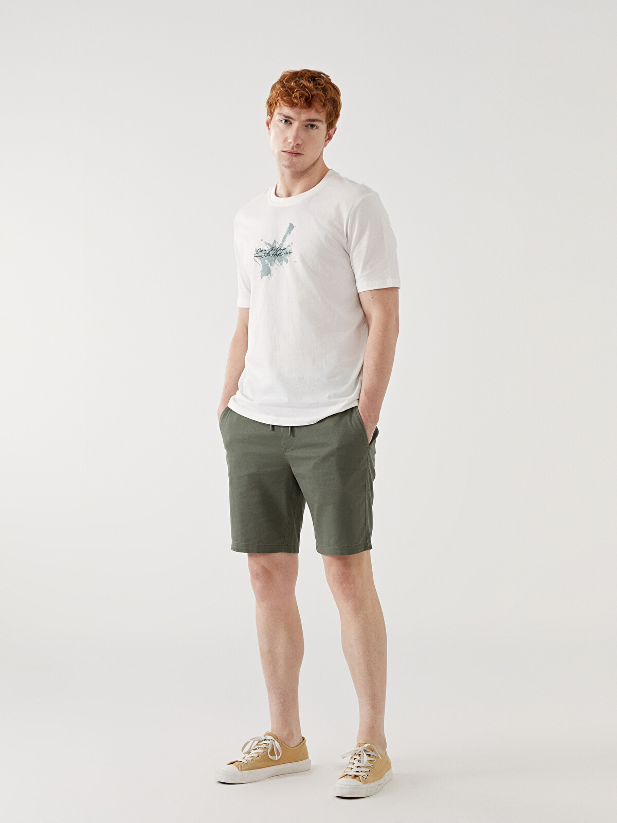XSIDE Slim Fit Men's Shorts - S5AO08Z8-SAY | LC Waikiki