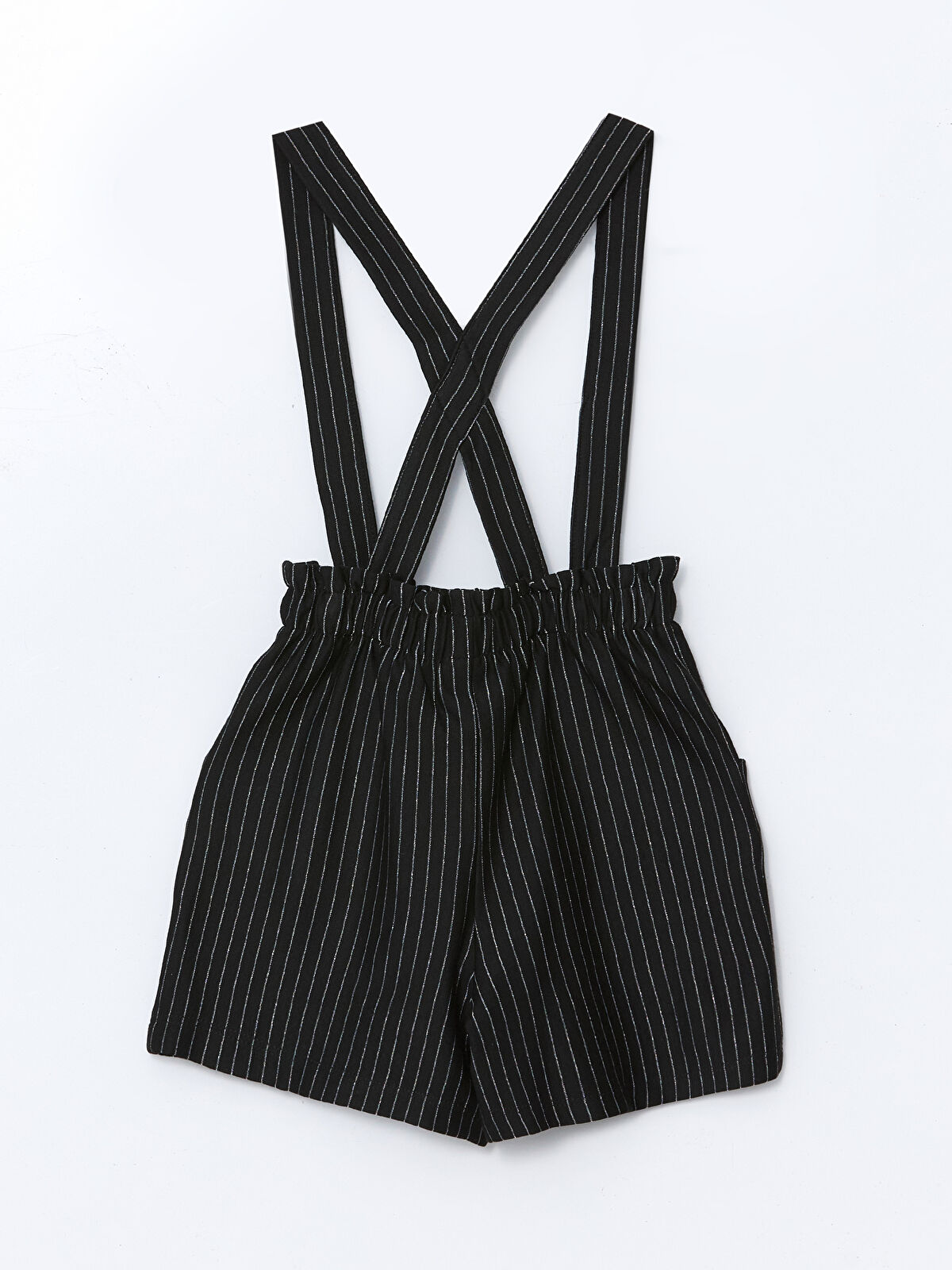 LCW Kids Striped Girls' Shorts with Straps -S5AS15Z1-CVL