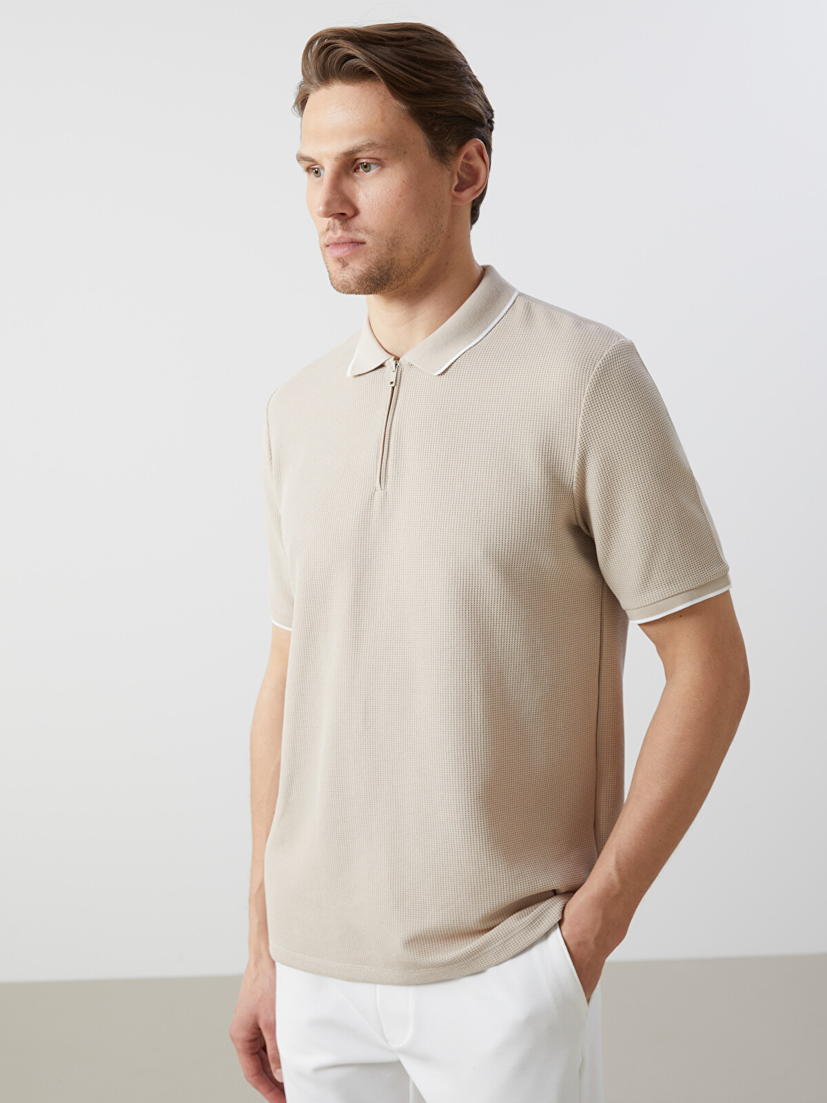 LCW Vision Polo Neck Short Sleeve Men's T-Shirt - S5AS22Z8-HZZ