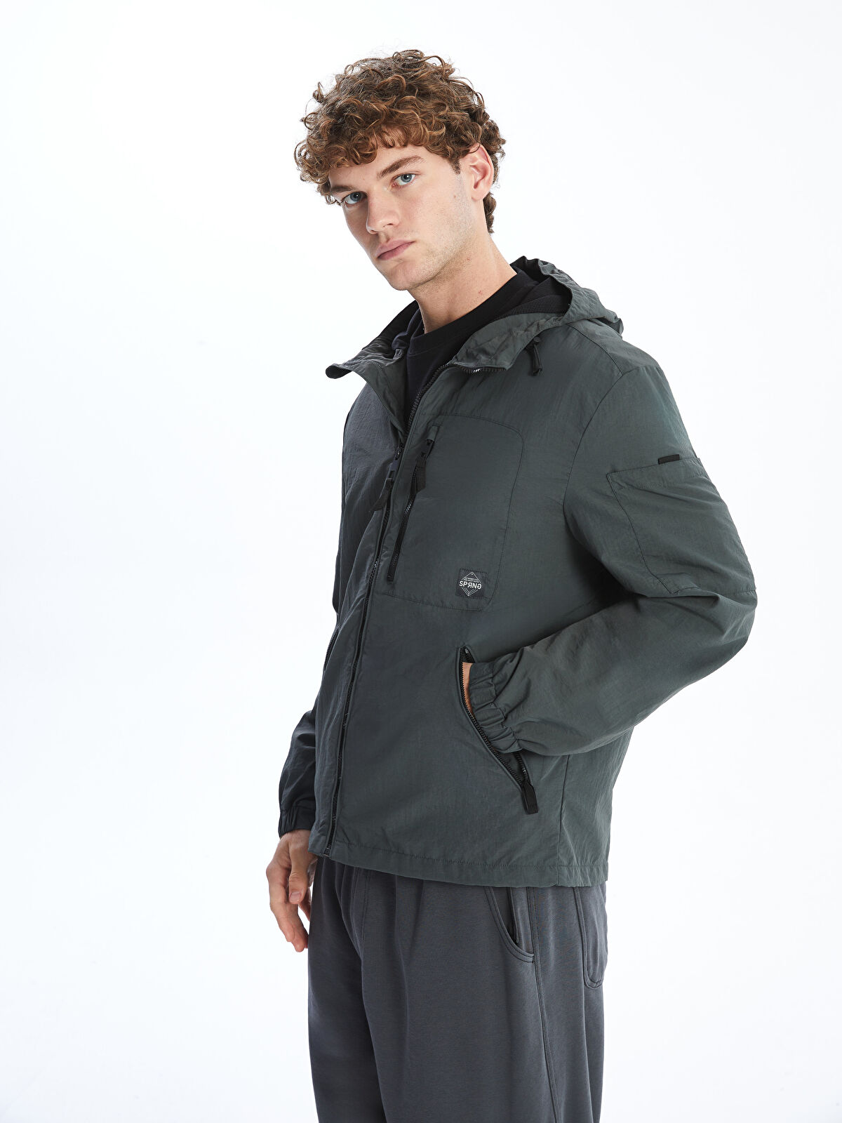 メンズウェア wccf Haki Comfort Fit Gizli Kapüşonlu Mont JK42CF05M018_107 - Jakamen