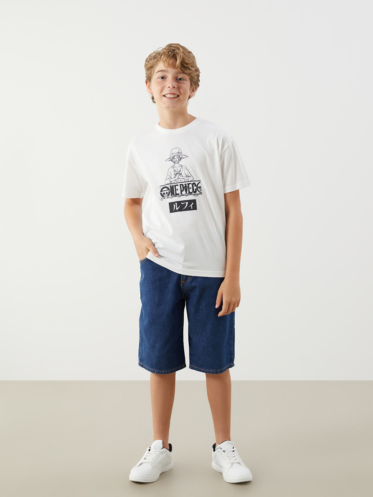 LCW Kids Crew Neck One Piece Printed Boys' T-Shirt - S5BB16Z4-FDJ