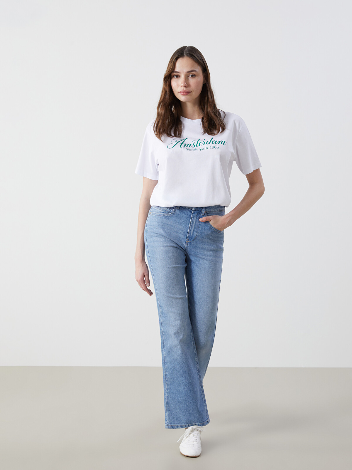 LCW Jeans Mars Flare Kadın Jean Pantolon - S5BD67Z8-311 | LC Waikiki