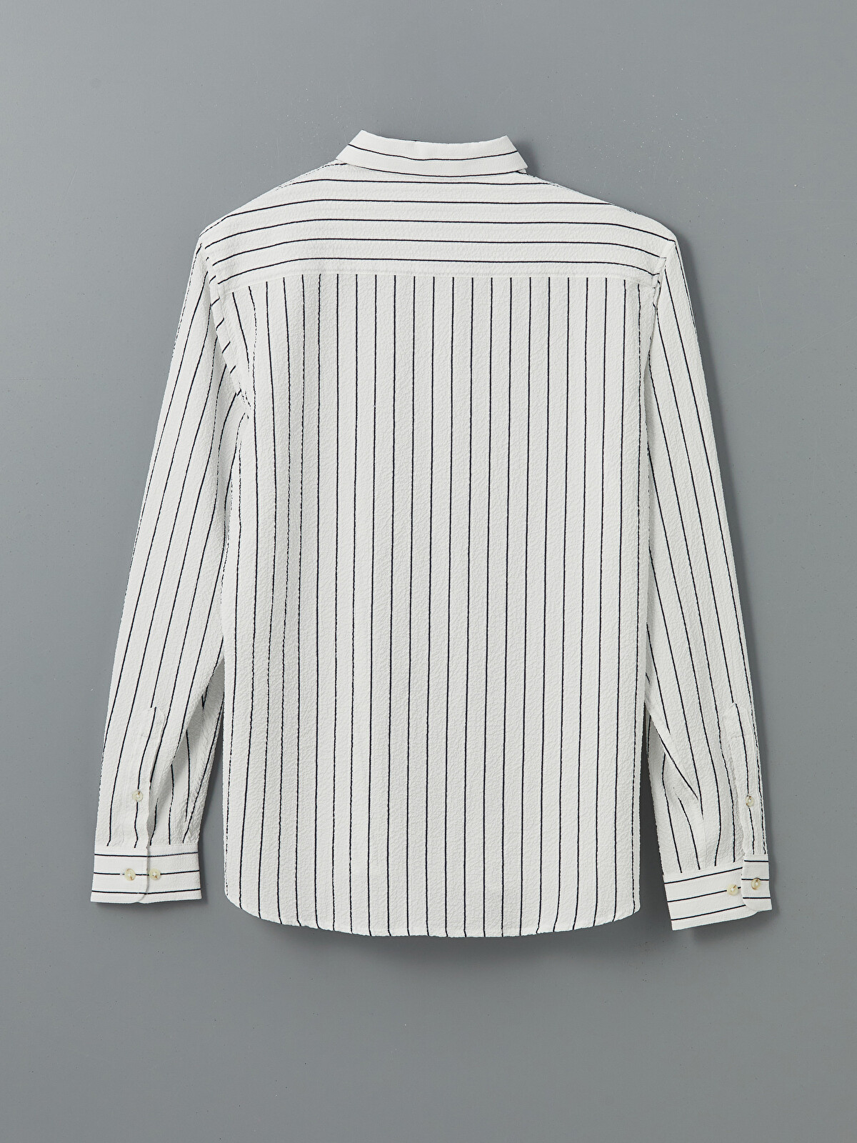 LCW Vision Slim Fit Long Sleeve Striped Men's Shirt - S5BE14Z8-LJX