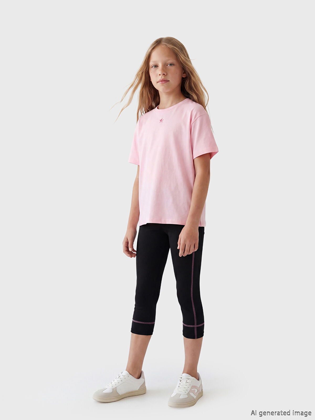 LCW Kids Beli Lastikli 3/4 Boy Kız Çocuk Tayt