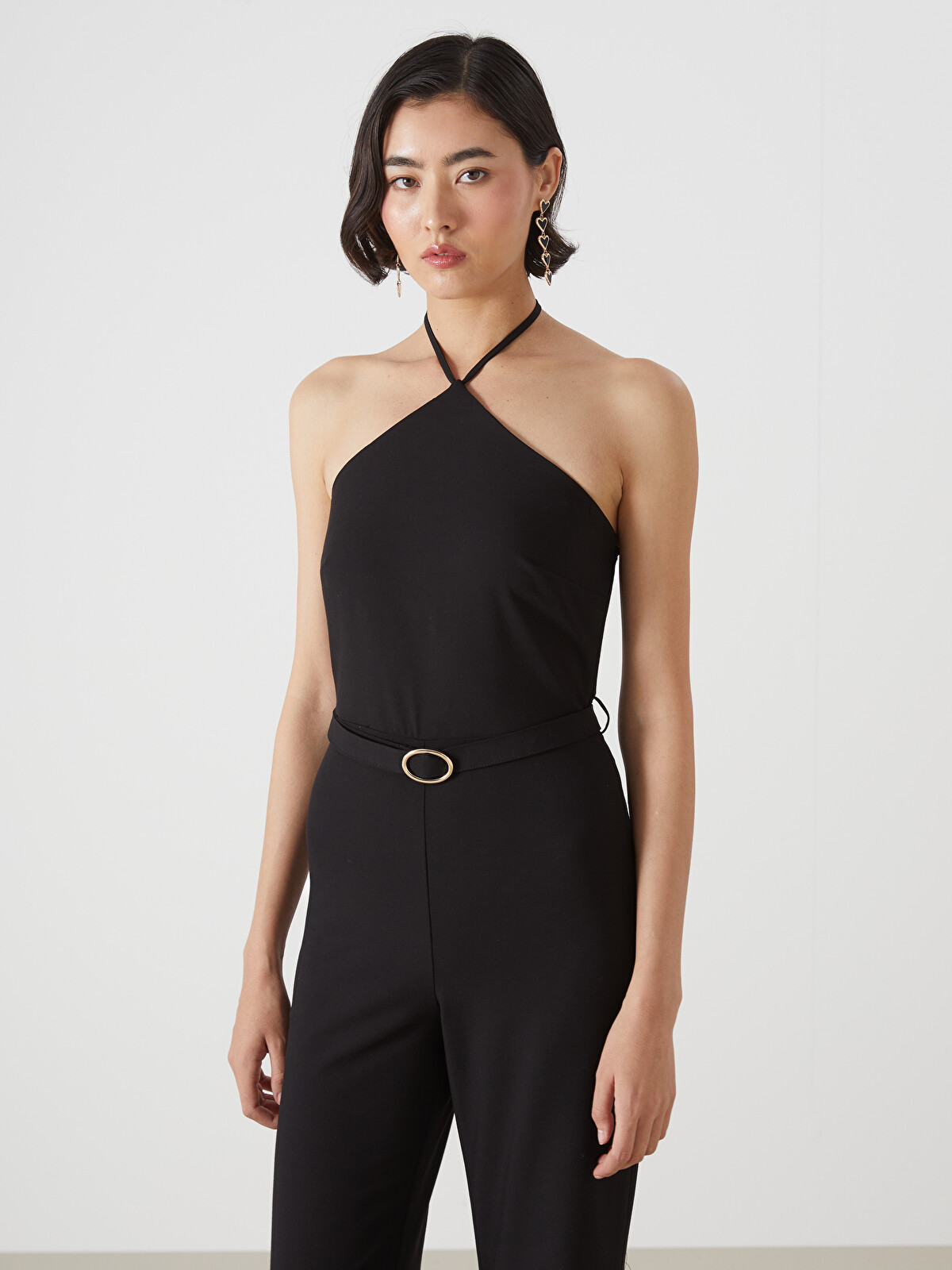 LCW Vision Halter Neck Crepe Women's Jumpsuit - S5BH87Z8-CVL | LC