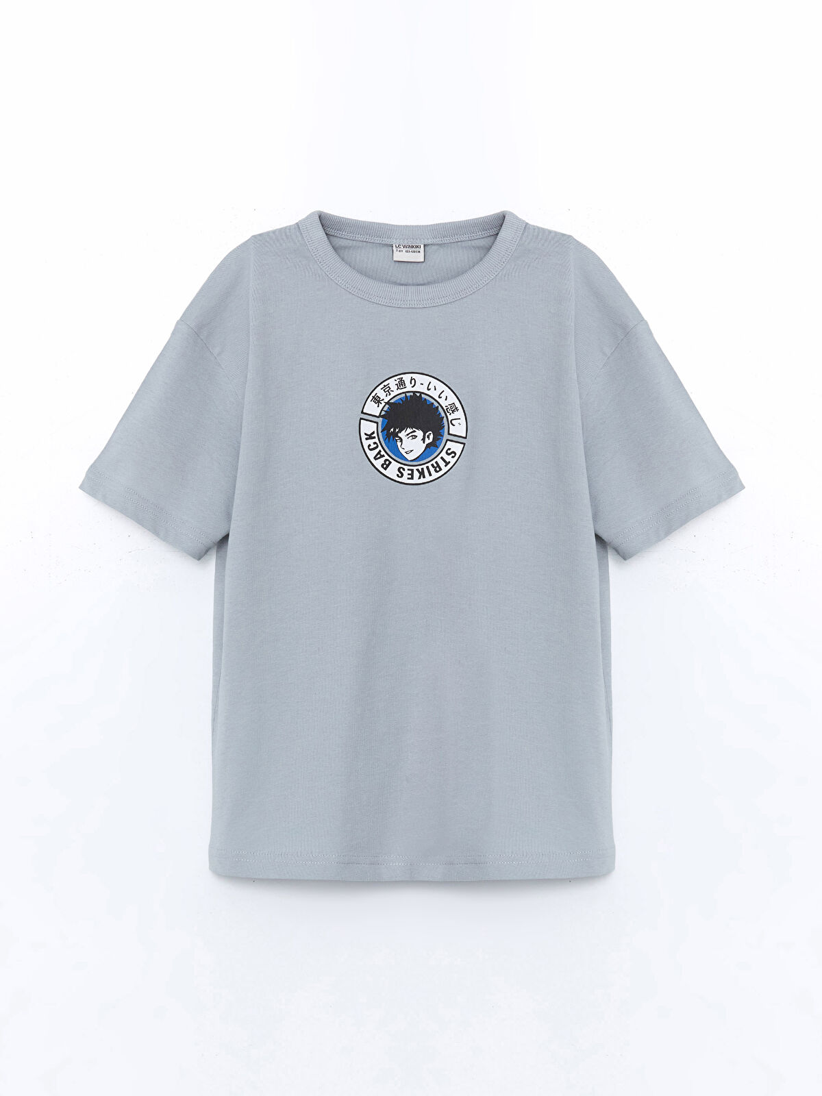 LCW Kids Bisiklet Yaka Captain Tsubasa Baskılı Penye Erkek Çocuk