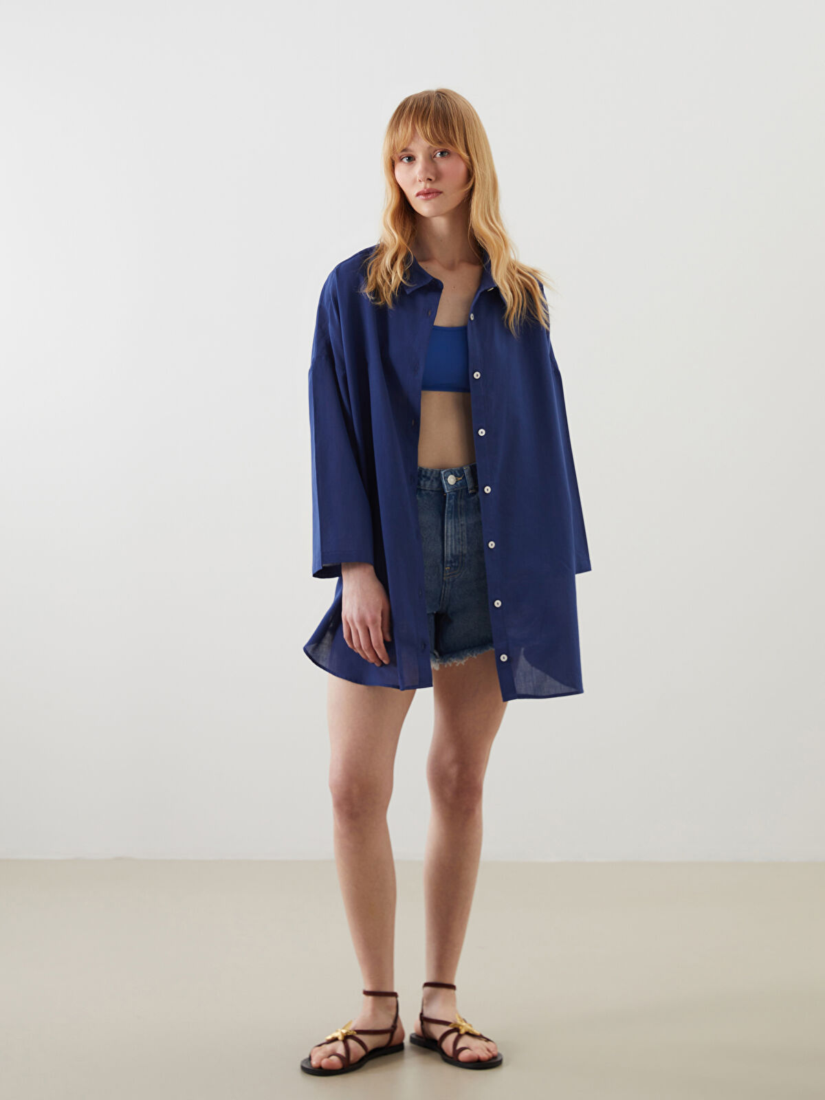 Nala シャツドレス 濃紺 SMART DRESS】ラップジャージードレス | Sybilla