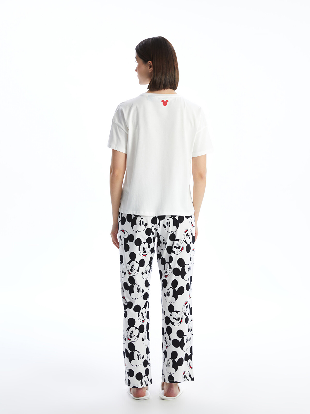 miki LC Waikiki XSIDE Gri Mickey Mouse Nakışlı Kadın Kalın Sweatshirt