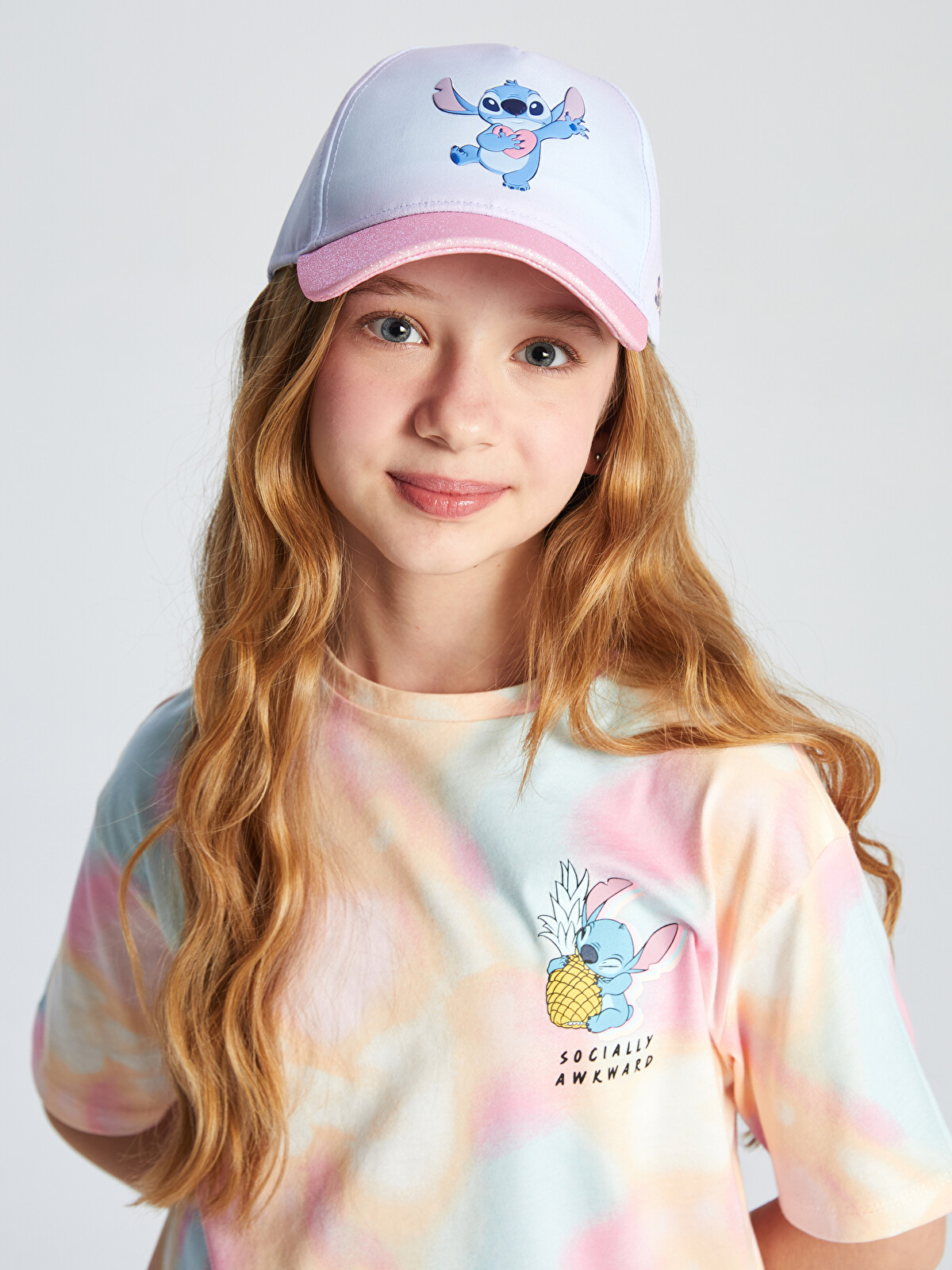 LCW ACCESSORIES Кепка для девочек с принтом Стич - S5CQ96Z4-M0T