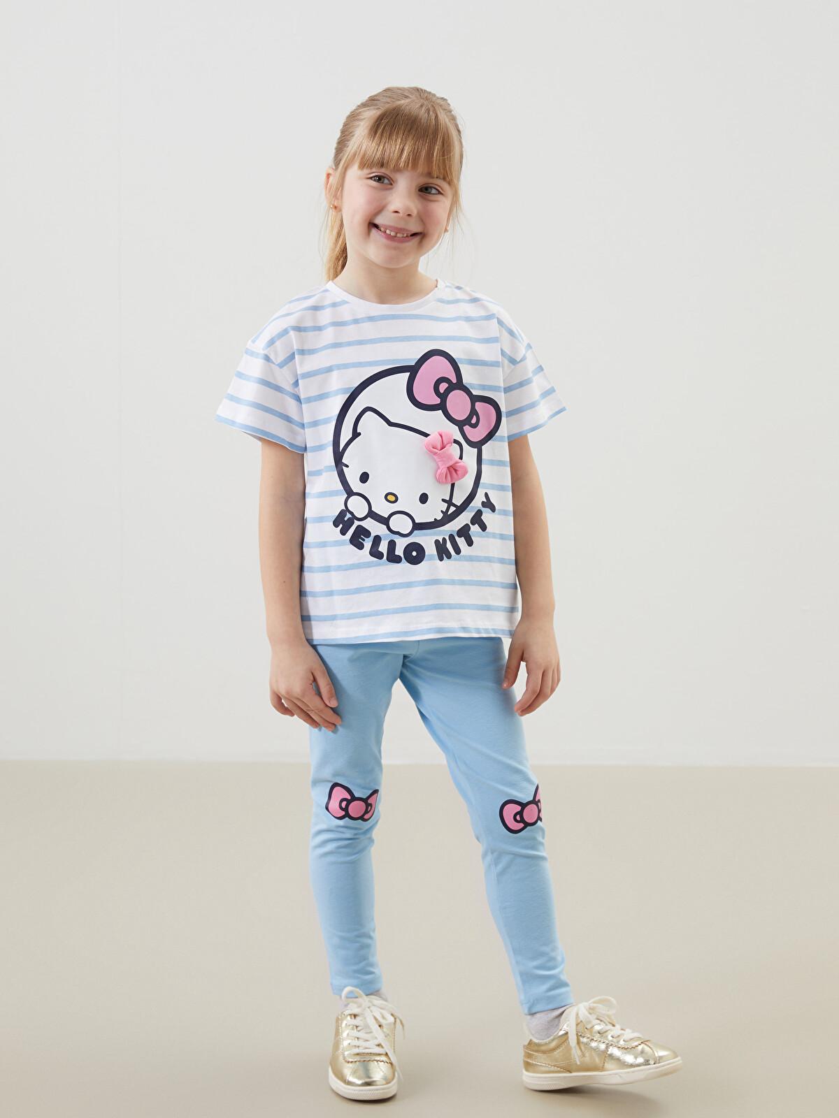 LCW Kids Hello Kitty Printed Girls' T-shirt And Leggings 2 Pack