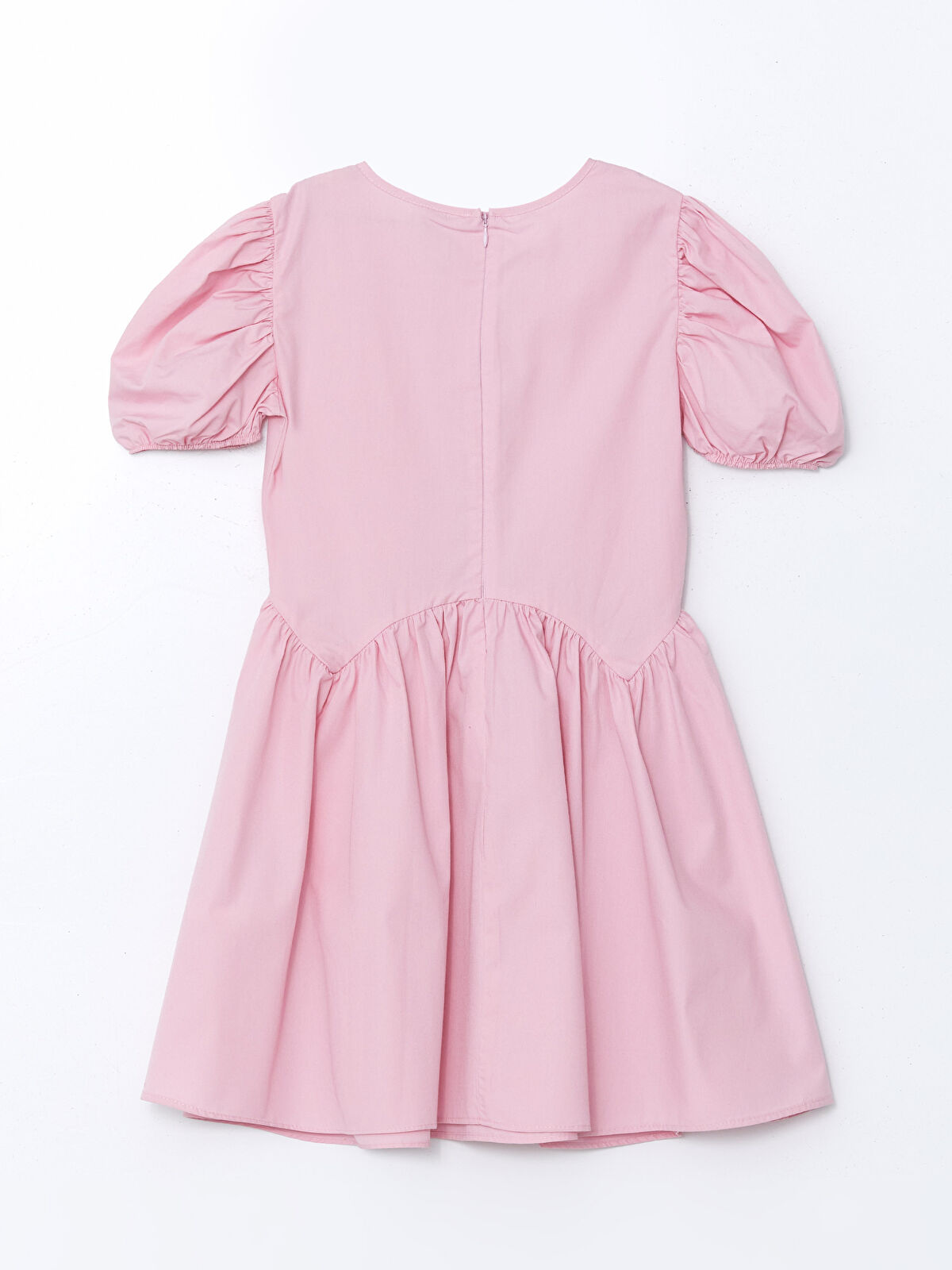 LCW Kids Pembe Bisiklet Yaka Kız Çocuk Elbise - S5DC39Z4-YU0 | LCW