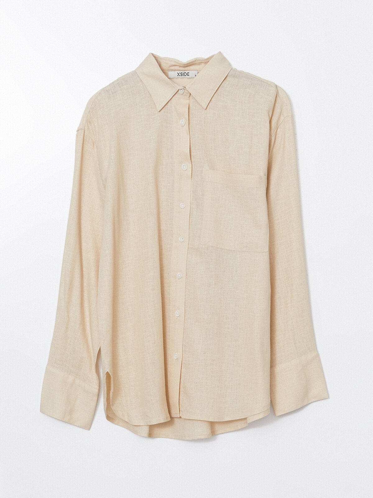 XSIDE Linen Blend Women's Shirt - S5DK04Z8-VHM | LC Waikiki