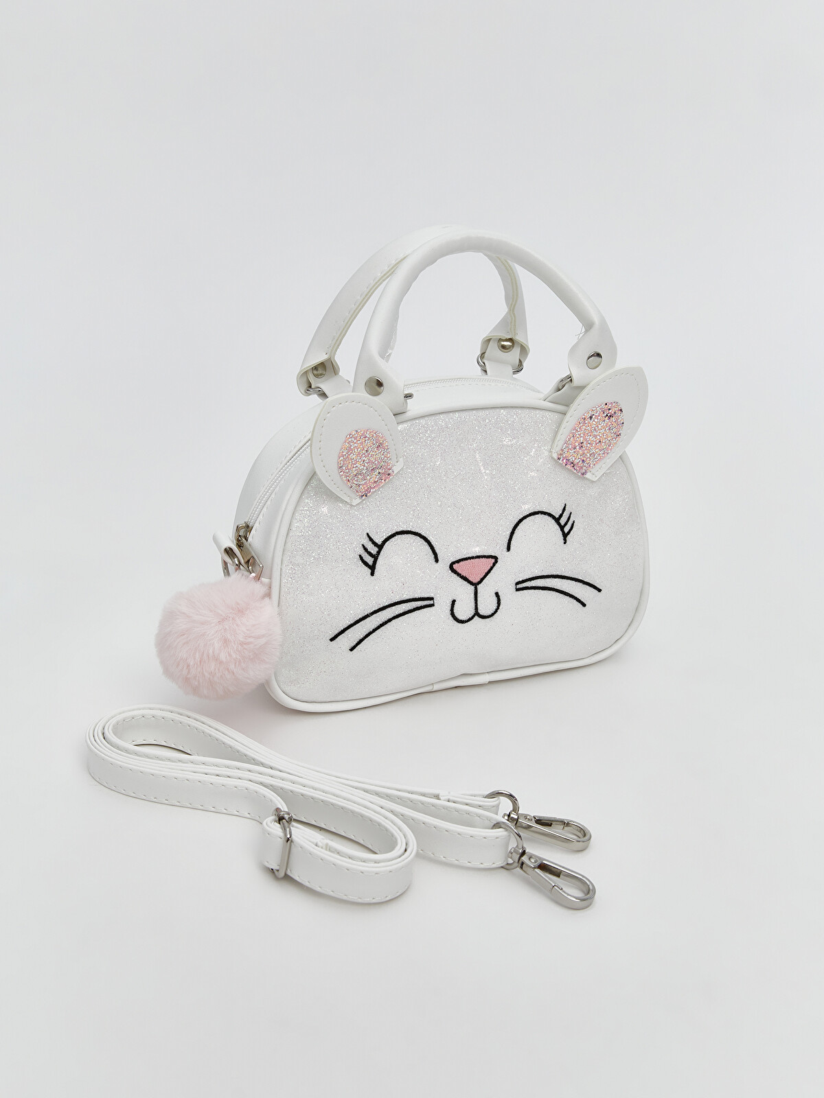 LCW ACCESSORIES Beyaz Hayvan Figürlü Çıkarılabilir Askılı Kız