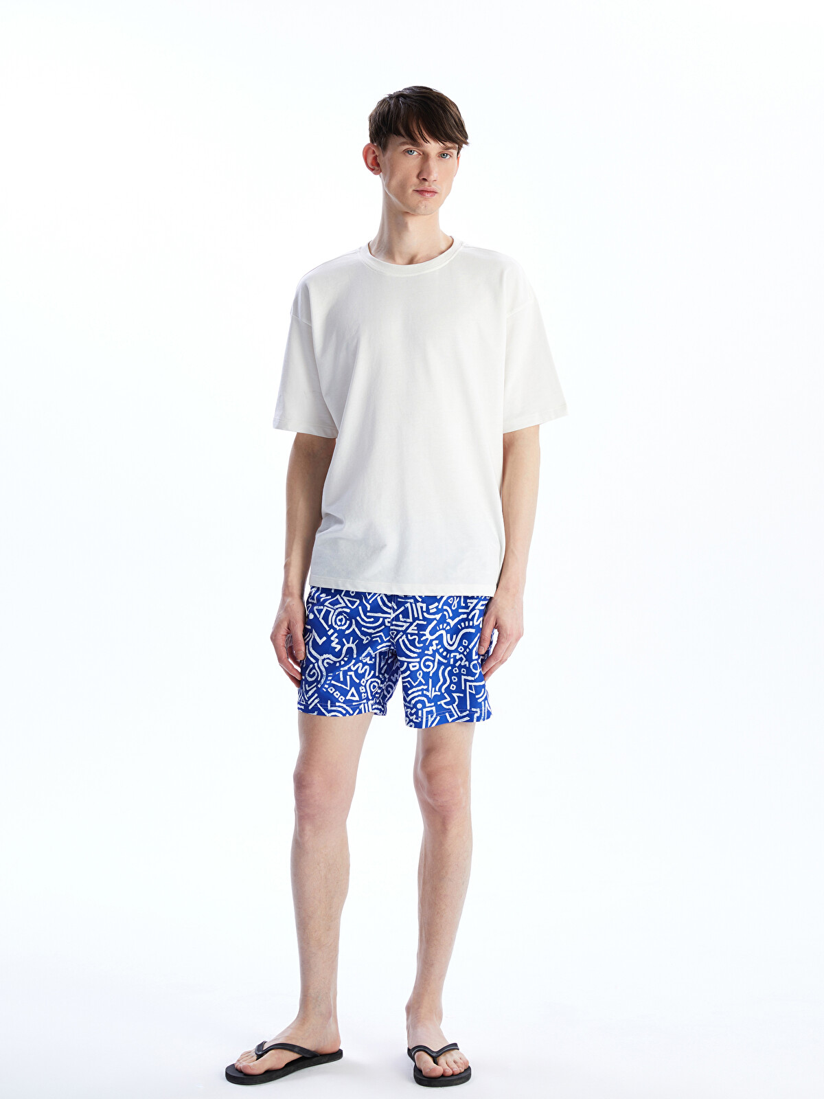 XSIDE Short Patterned Men's Swimming Shorts - S5EC06Z8-MRN | LC