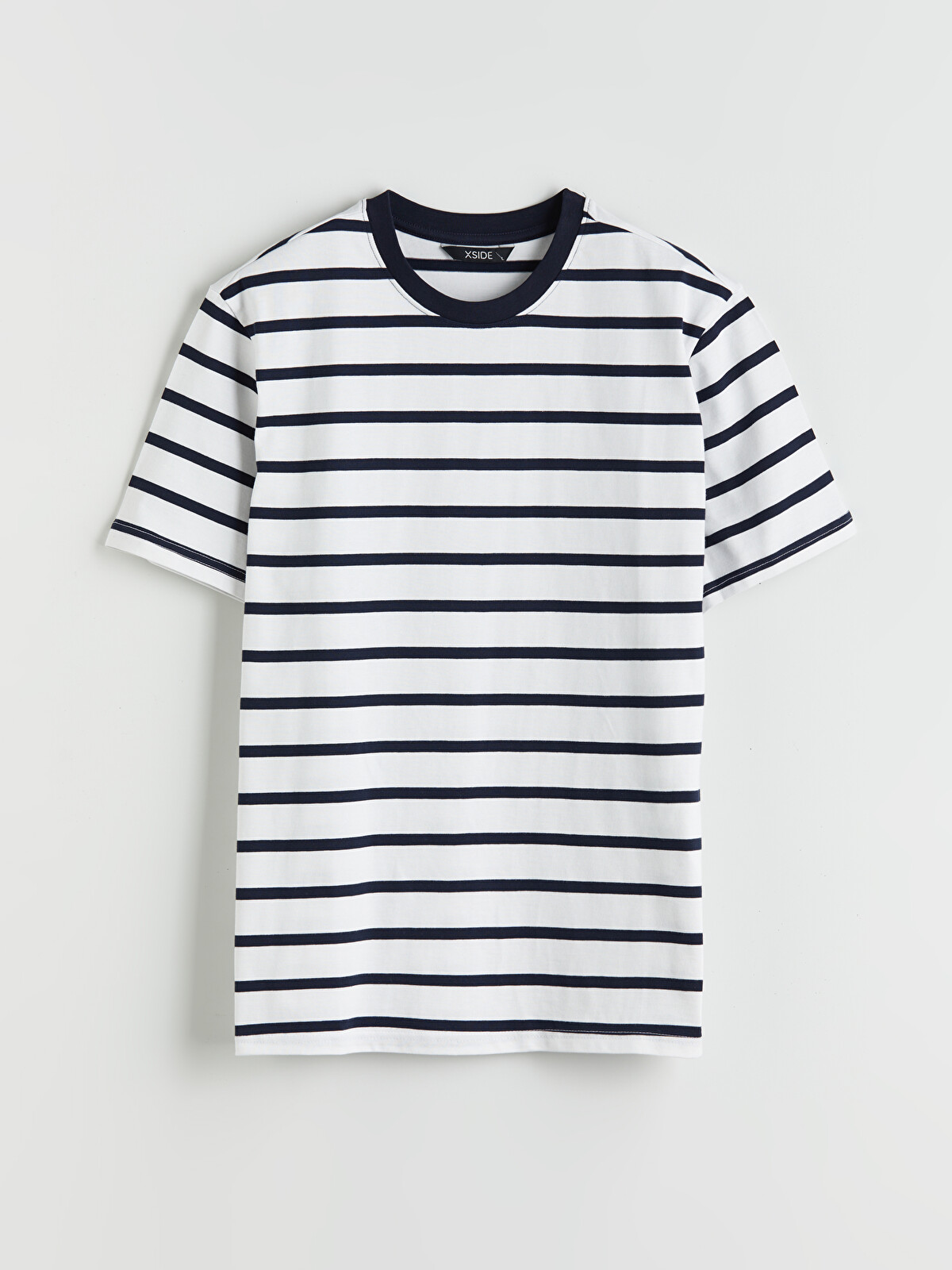 XSIDE Crew Neck Striped Jersey Men's T-shirt - S5ED00Z8-LFC | LC