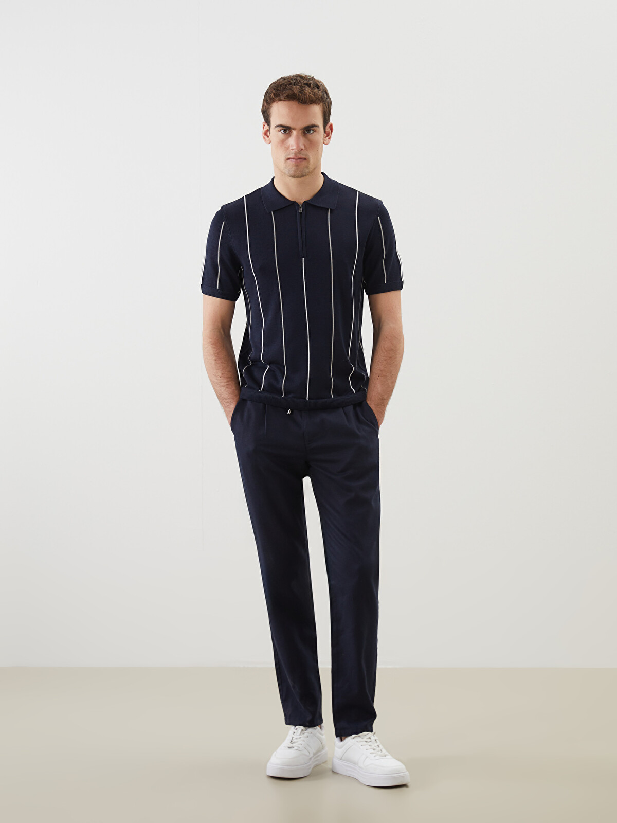 LCW Vision Slim Fit Linen Blend Men's Trousers - S5EE27Z8-RFG | LC
