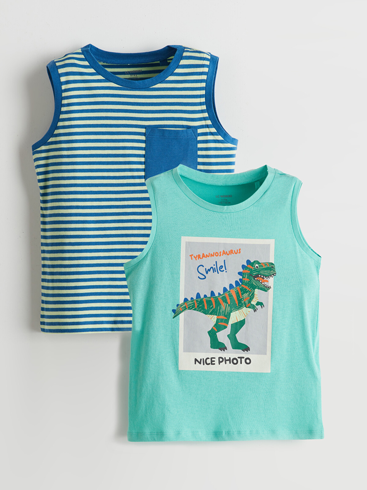 LCW Kids Dinosaur Printed Boys' Tank Top 2-pack - S5EE45Z1-G3E