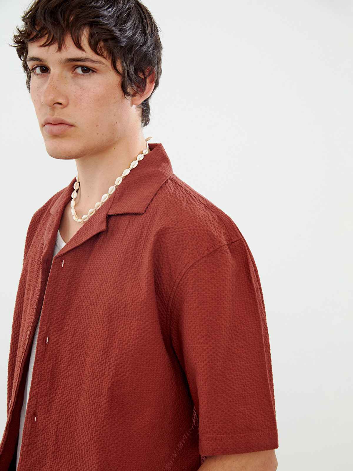XSIDE Relaxed Fit Resort Collar Short Sleeve Men's Shirt