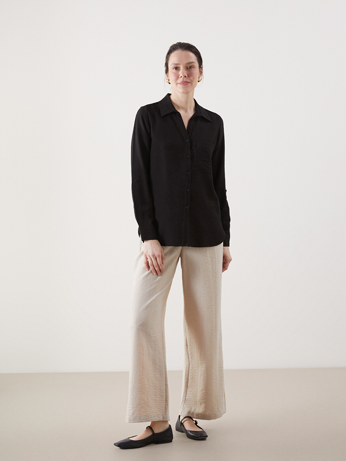 LCWAIKIKI Classic Regular Fit Women's Shirt - S5EH35Z8-CVL | LC