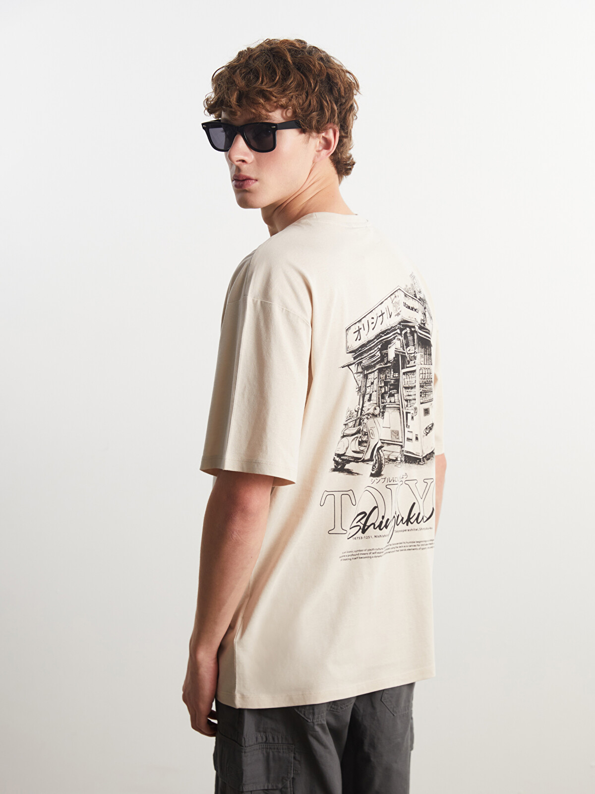 XSIDE Crew Neck Printed Jersey Men's T-shirt - S5EI42Z8-QW5 | LC
