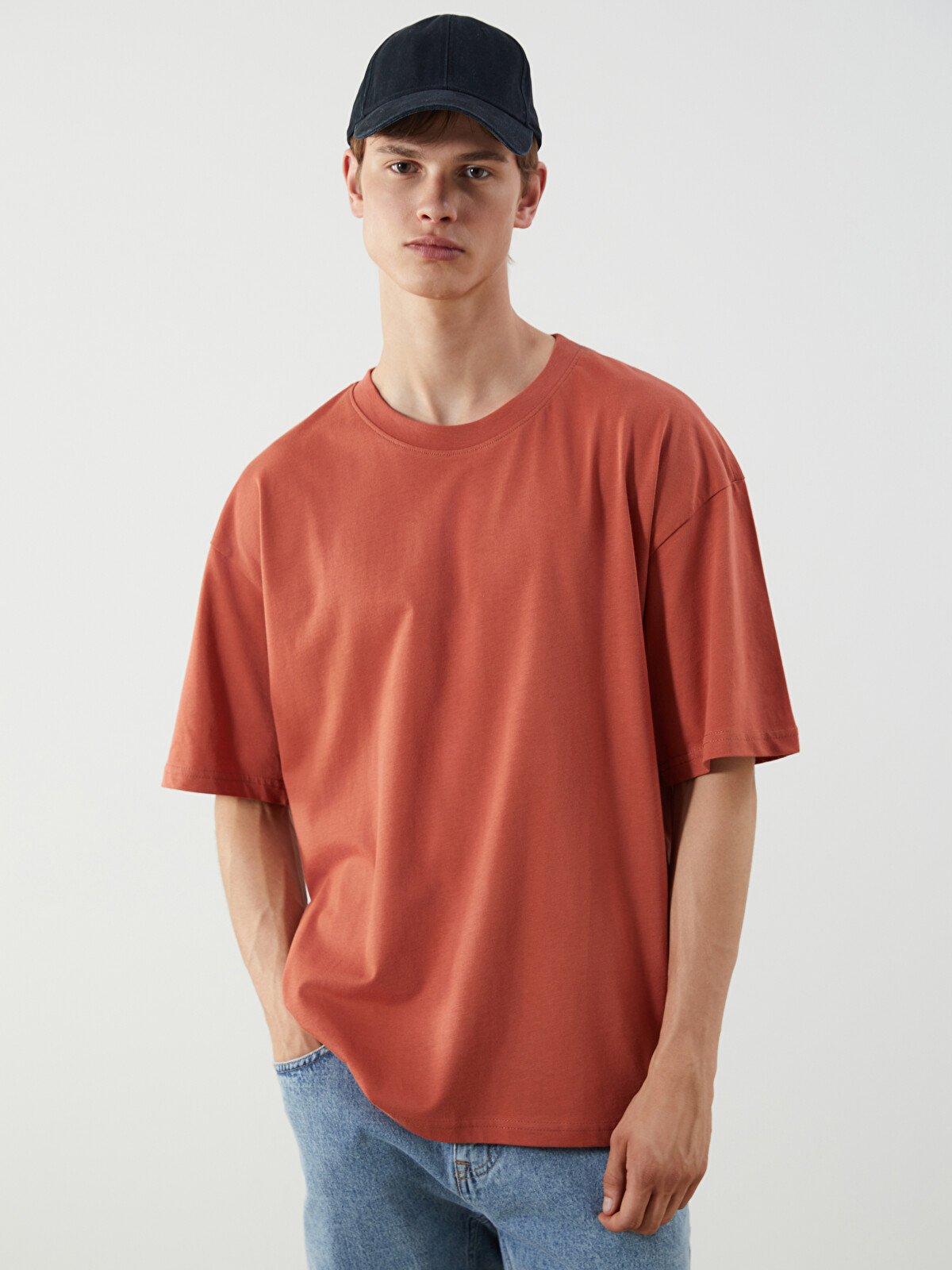 XSIDE Crew Neck Jersey Men's T-Shirt - S5EJ67Z8-GZZ | LC Waikiki
