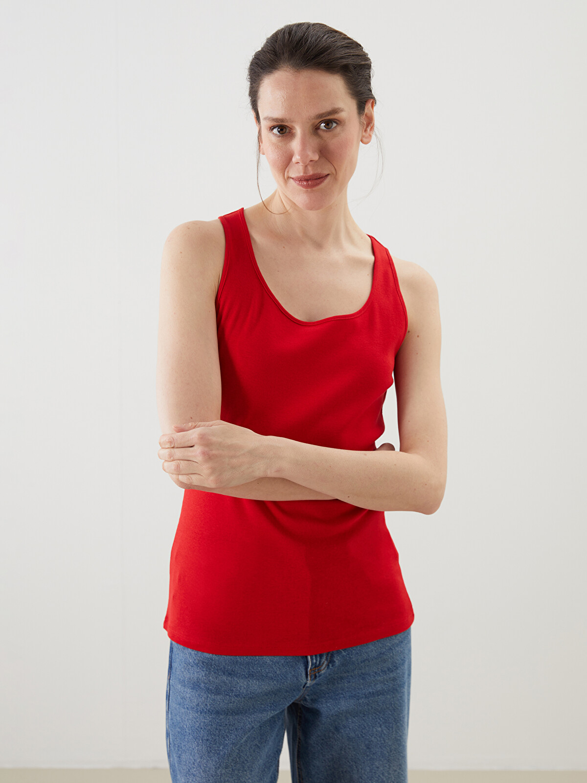 LCWAIKIKI Basic U Neck Women's Tank Top - S5EM09Z8-KYV - LC Waikiki