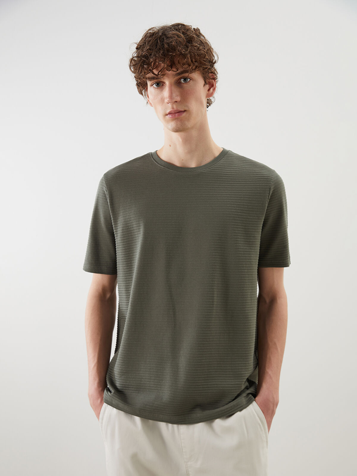 XSIDE Crew Neck Men's T-Shirt -S5EM86Z8-SQS - LC Waikiki