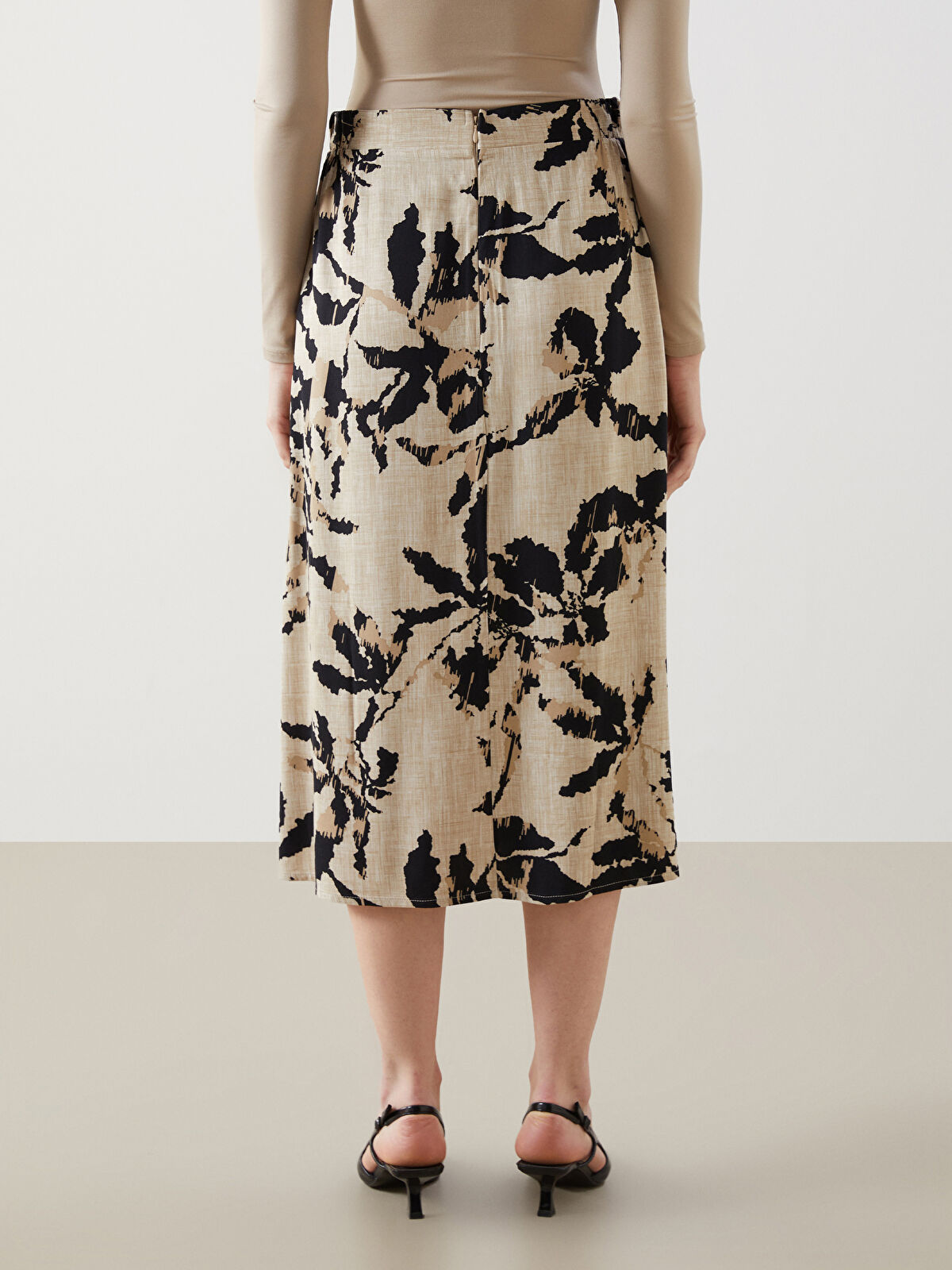 女性観音 LCW Grace Waist Zippered Patterned Women's Skirt -S5EN03Z8