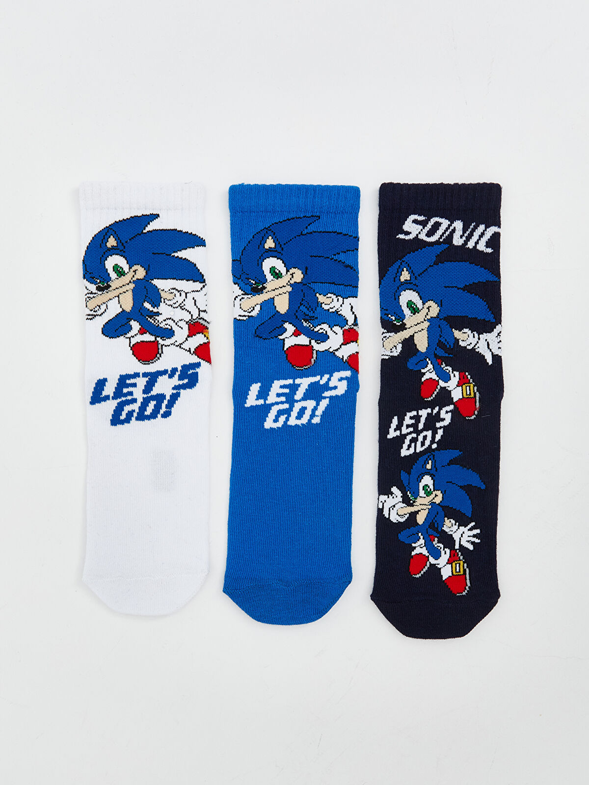 LCW Kids Sonic Patterned Boys' Ankle Socks 3-pack -S5ET14Z4