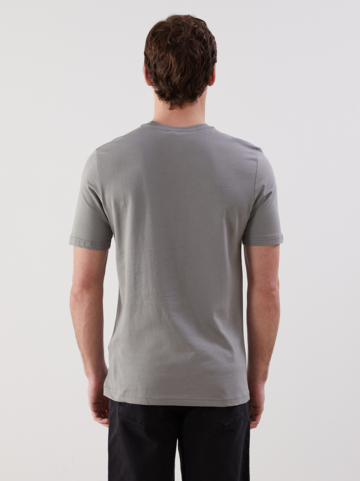 LCWAIKIKI Classic Crew Neck Short Sleeve Printed Combed Cotton