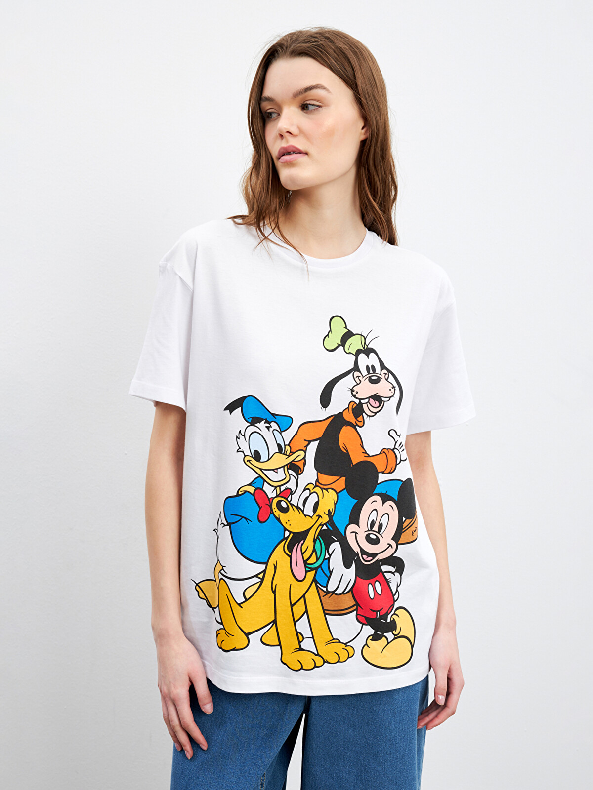 mikiページ XSIDE Crew Neck Mickey and Friends Printed Women's T-Shirt