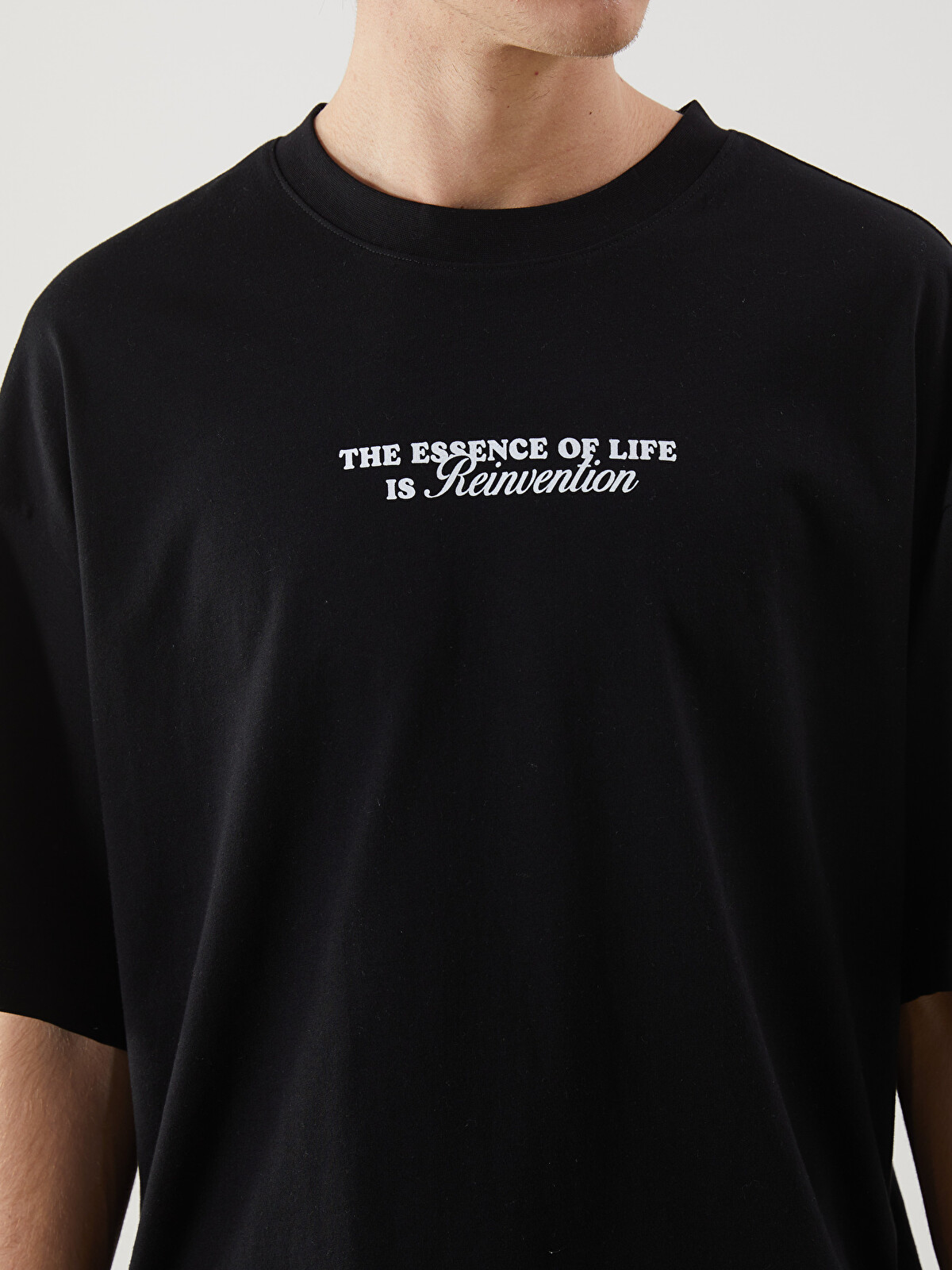 XSIDE Crew Neck Printed Men's T-shirt - S5FD81Z8-CVL | LC Waikiki