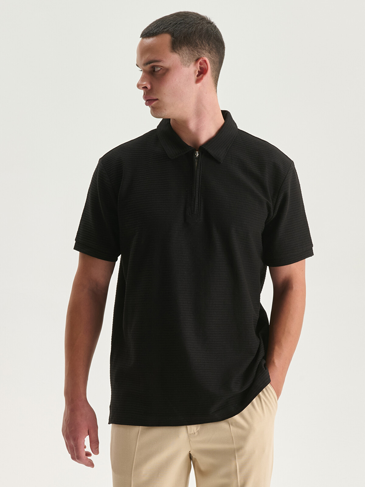 XSIDE Men's Polo Neck T-shirt - S5FE06Z8-CVL | LC Waikiki