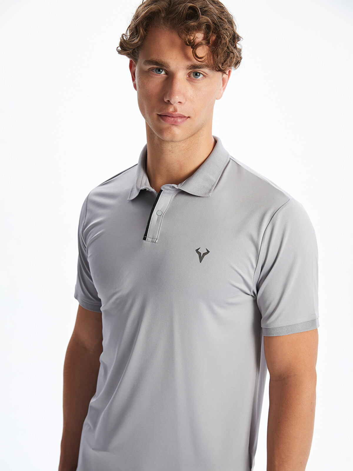 XSIDE ACTIVE Gri Polo Yaka Erkek Spor Tişört - S5FF22Z8-GD5 | LCW
