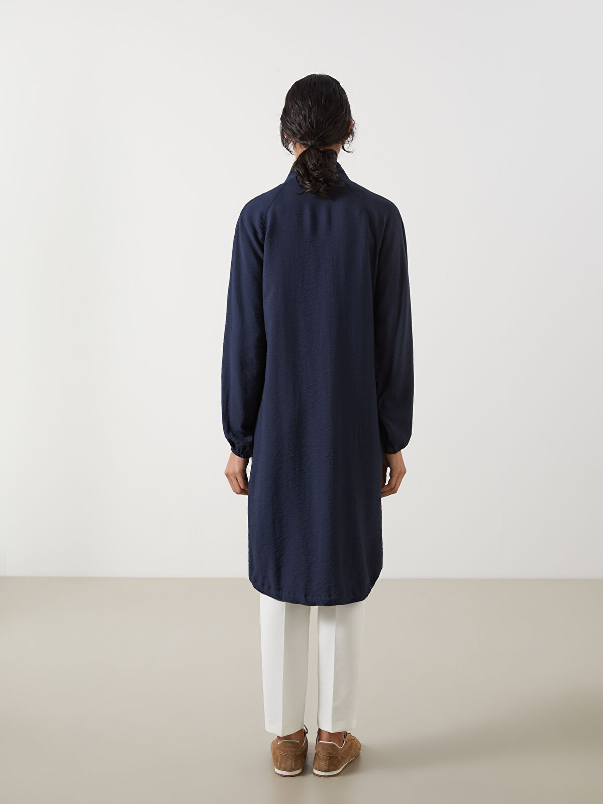 LCW Modest Lacivert Dik Yaka Kadın Tunik - S5FH77Z8-CUJ | LCW