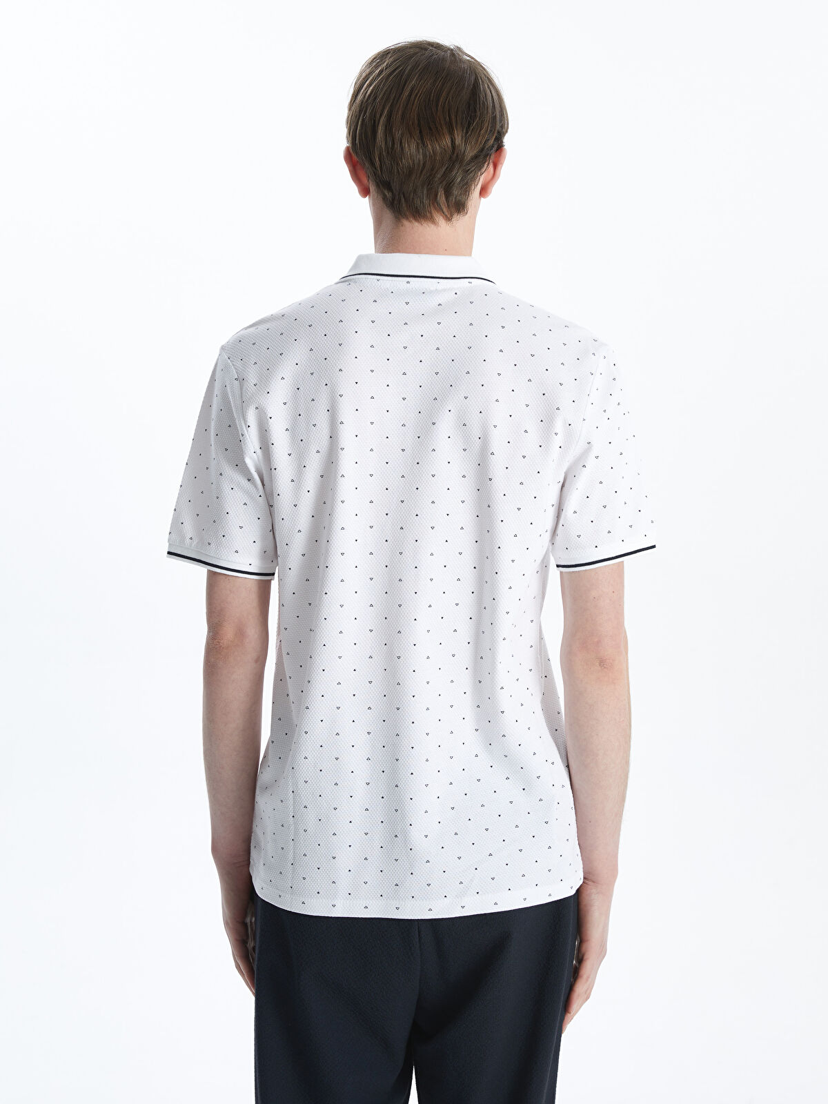 LC Waikiki Polo Neck Short Sleeve Men's Textured T-Shirt
