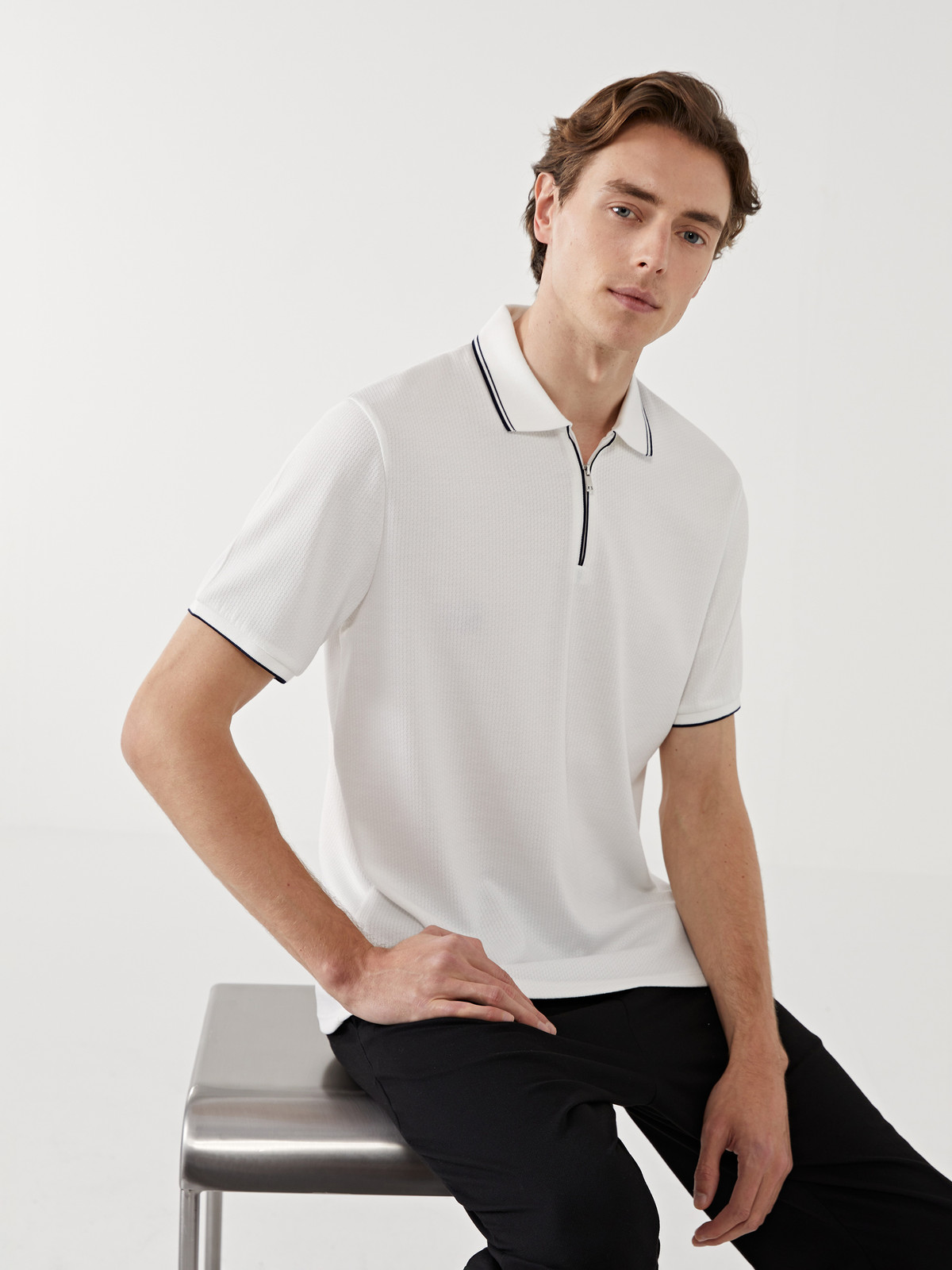 LCW Vision Polo Neck Short Sleeve Men's T-shirt - S5FI12Z8-R9J