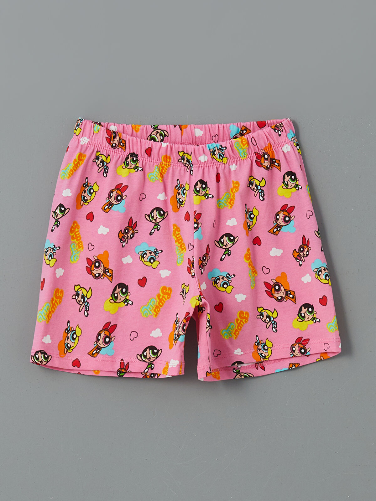 LCW Kids Beli Lastikli Powerpuff Girls Baskılı Kız Çocuk Pijama Şort