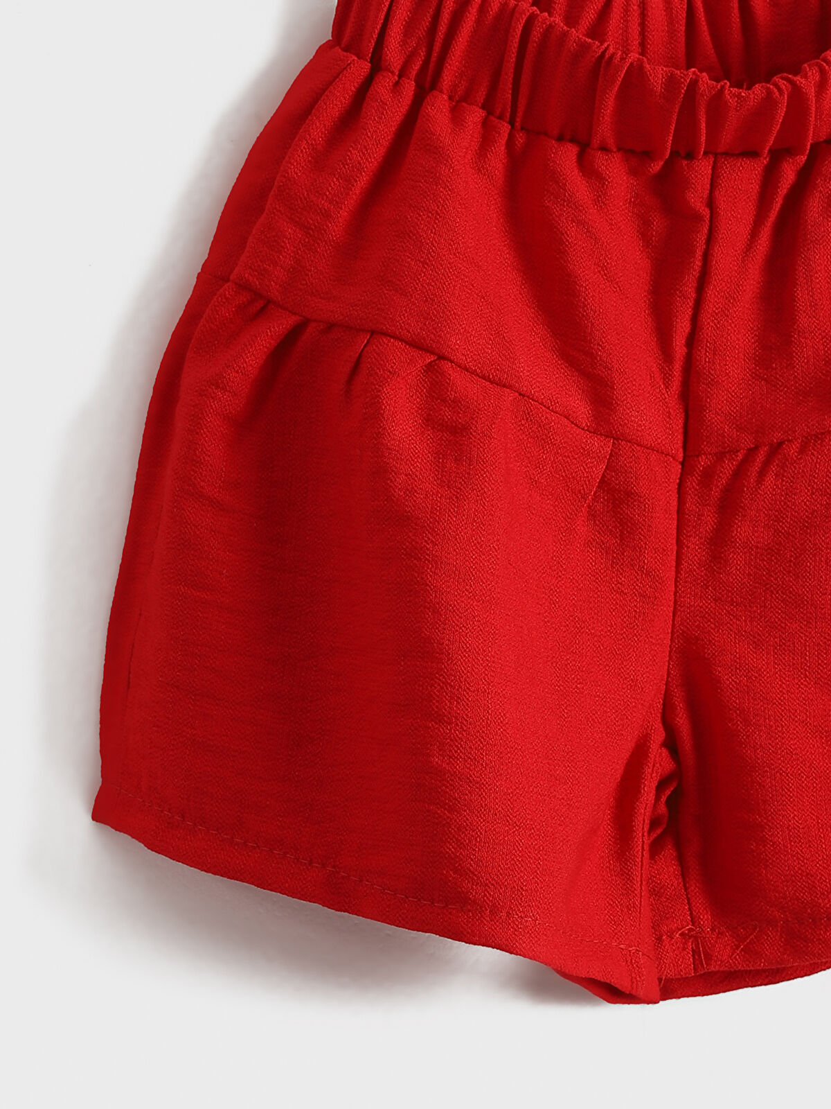 LCW Kids Girls' Dobby Shorts with Elastic Waist -S5FL17Z1