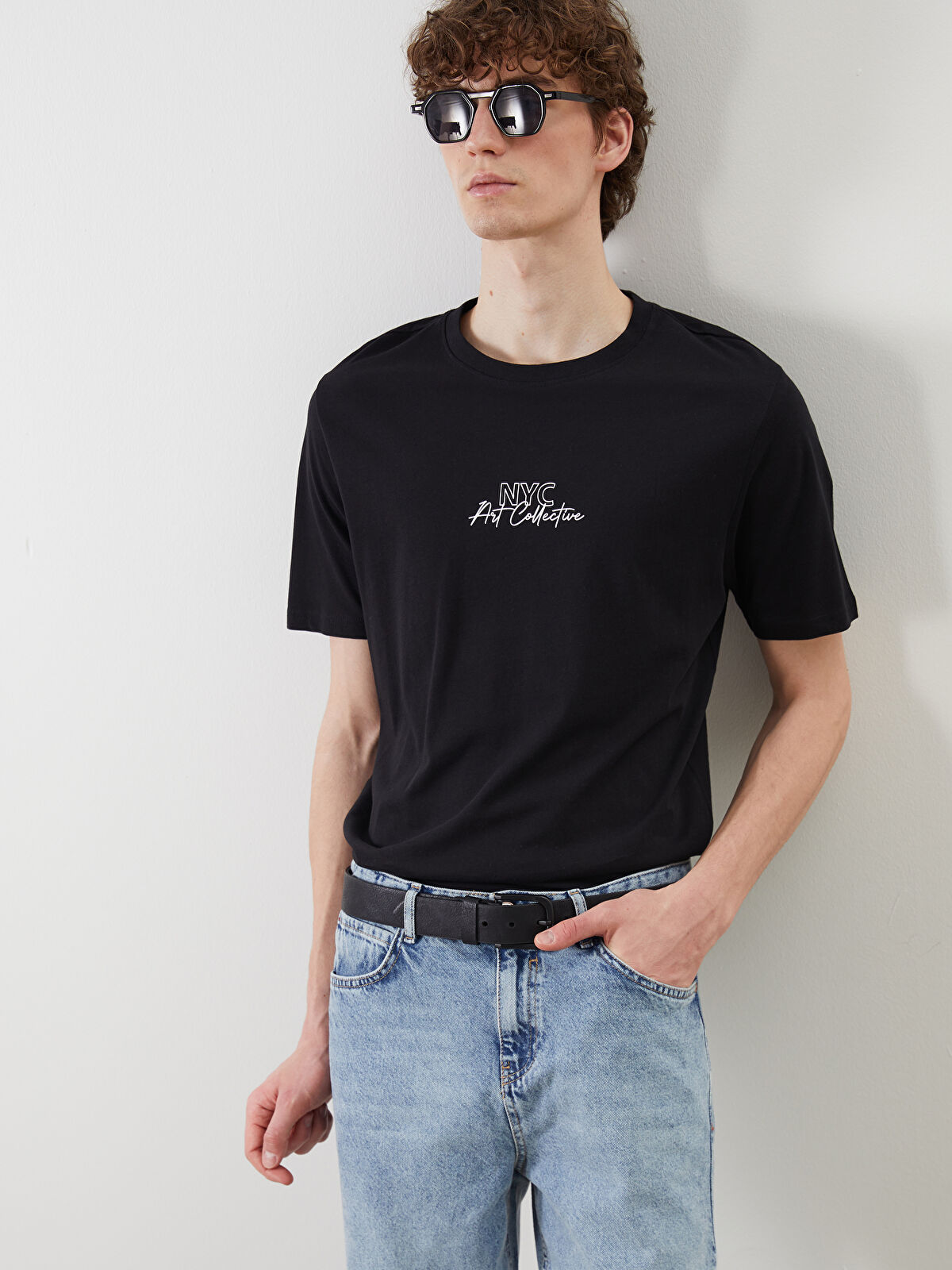 XSIDE Crew Neck Printed Jersey Men's T-Shirt -S5FL36Z8-CVL