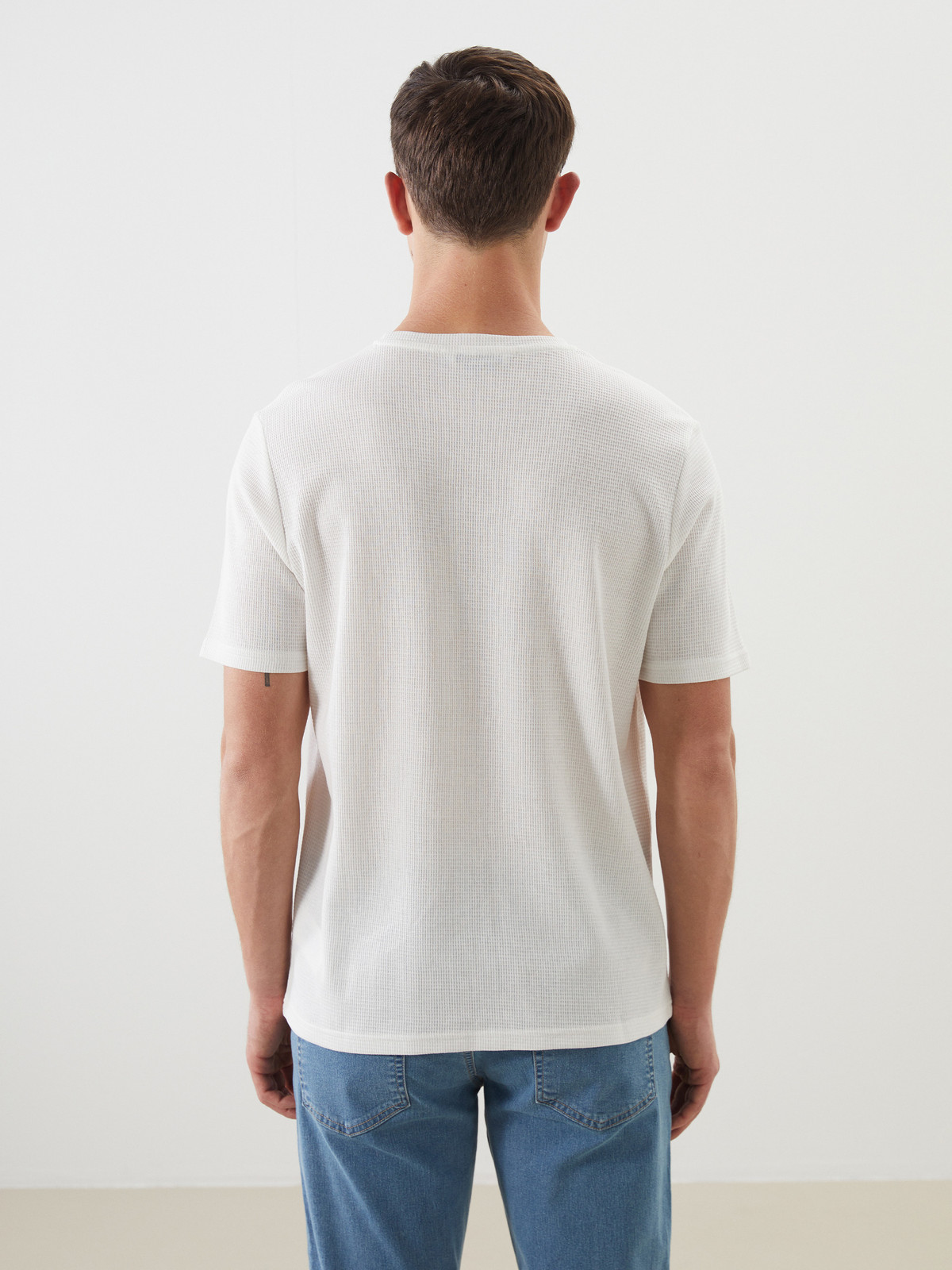 LCWAIKIKI Classic Crew Neck Patterned Structured Men's T-shirt