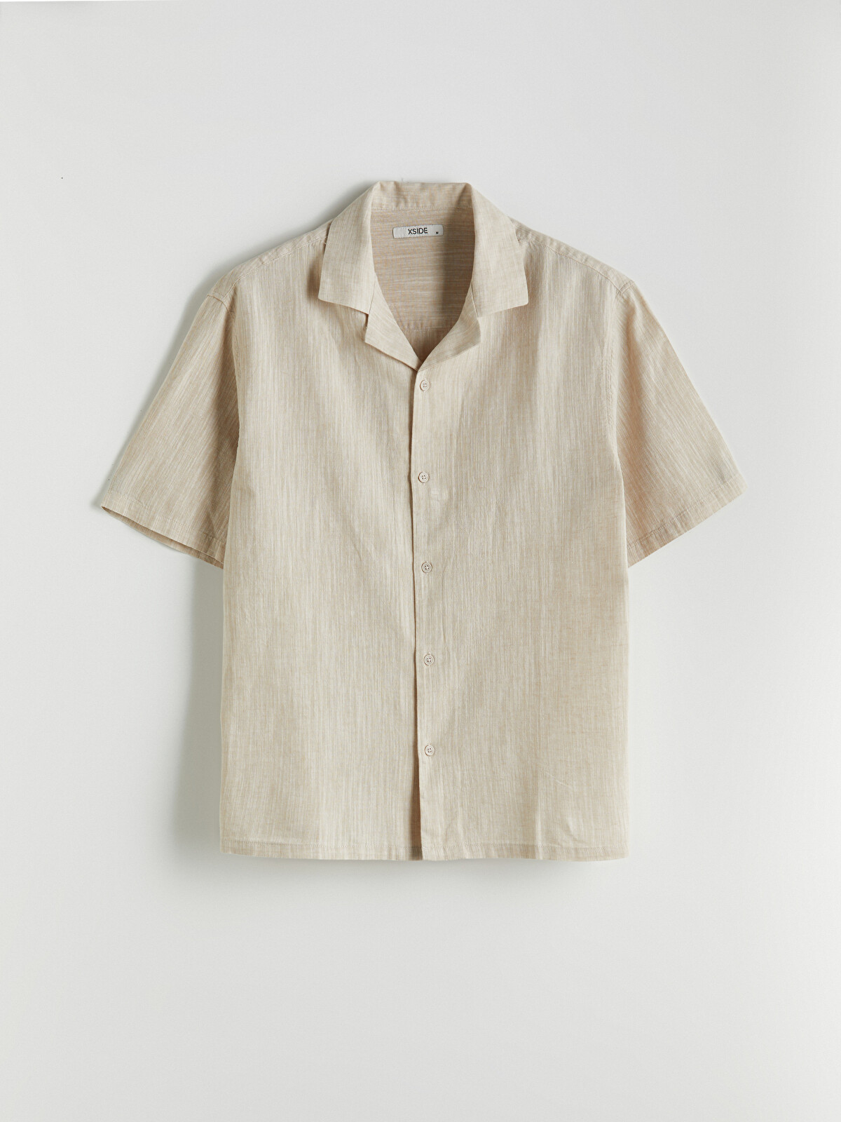 XSIDE Relaxed Fit Short Sleeve Linen-look Men's Shirt - S5FO87Z8
