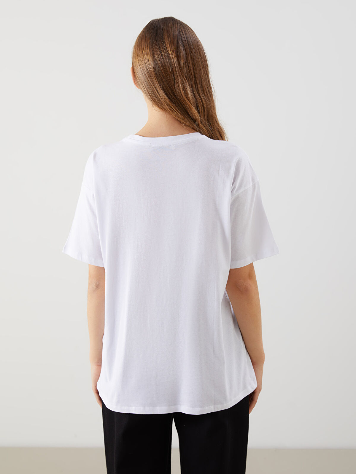 XSIDE Crew Neck New York Printed Jersey Women's T-Shirt -S5FU37Z8