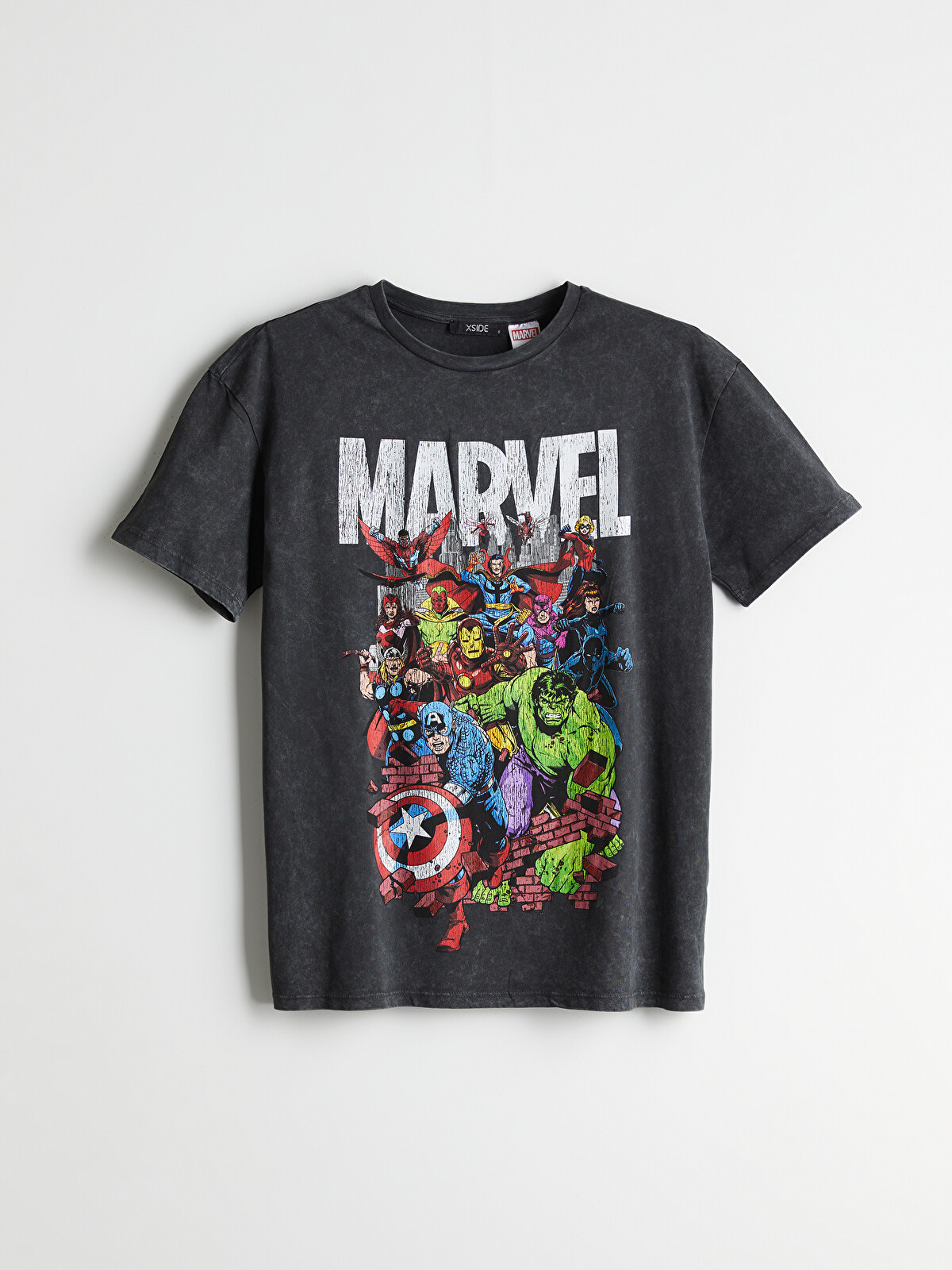 XSIDE Crew Neck Marvel Printed Women's T-shirt - S5FY53Z8-VDL | LC