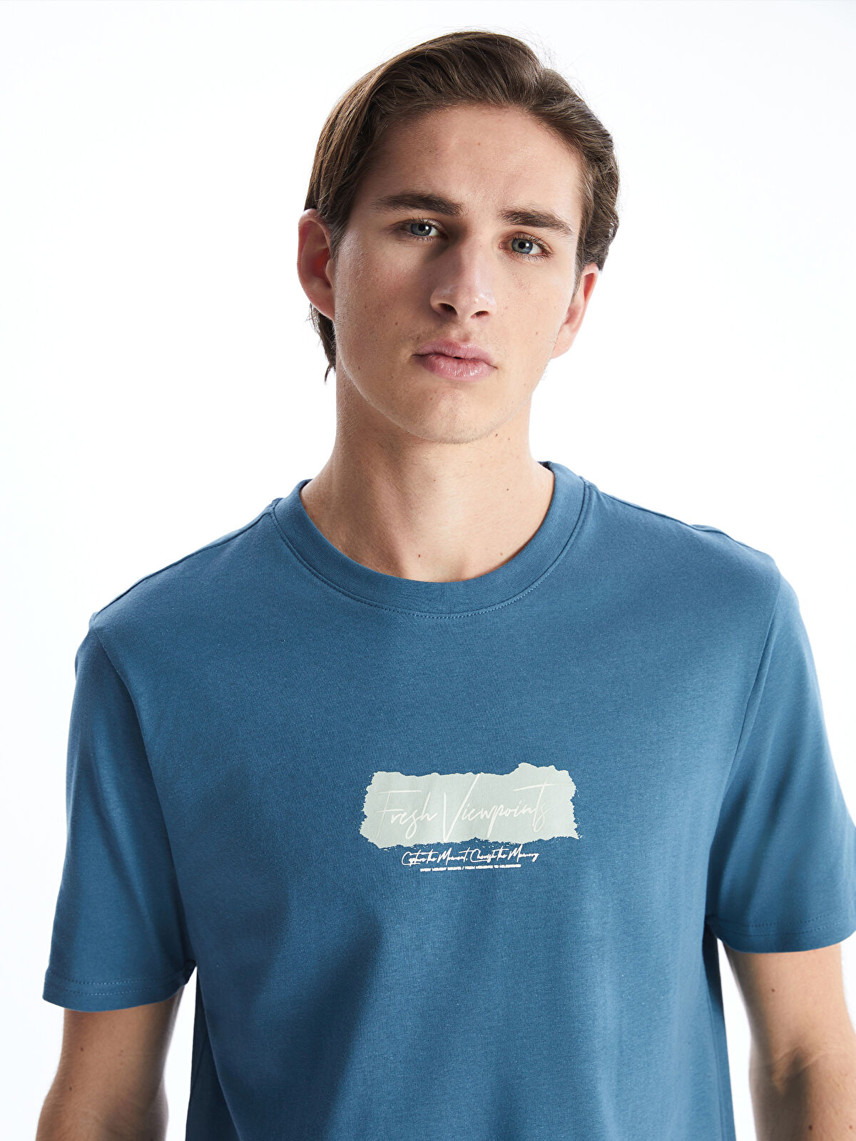 XSIDE Crew Neck Printed Jersey Men's T-Shirt - S5G337Z8-VFE - LC